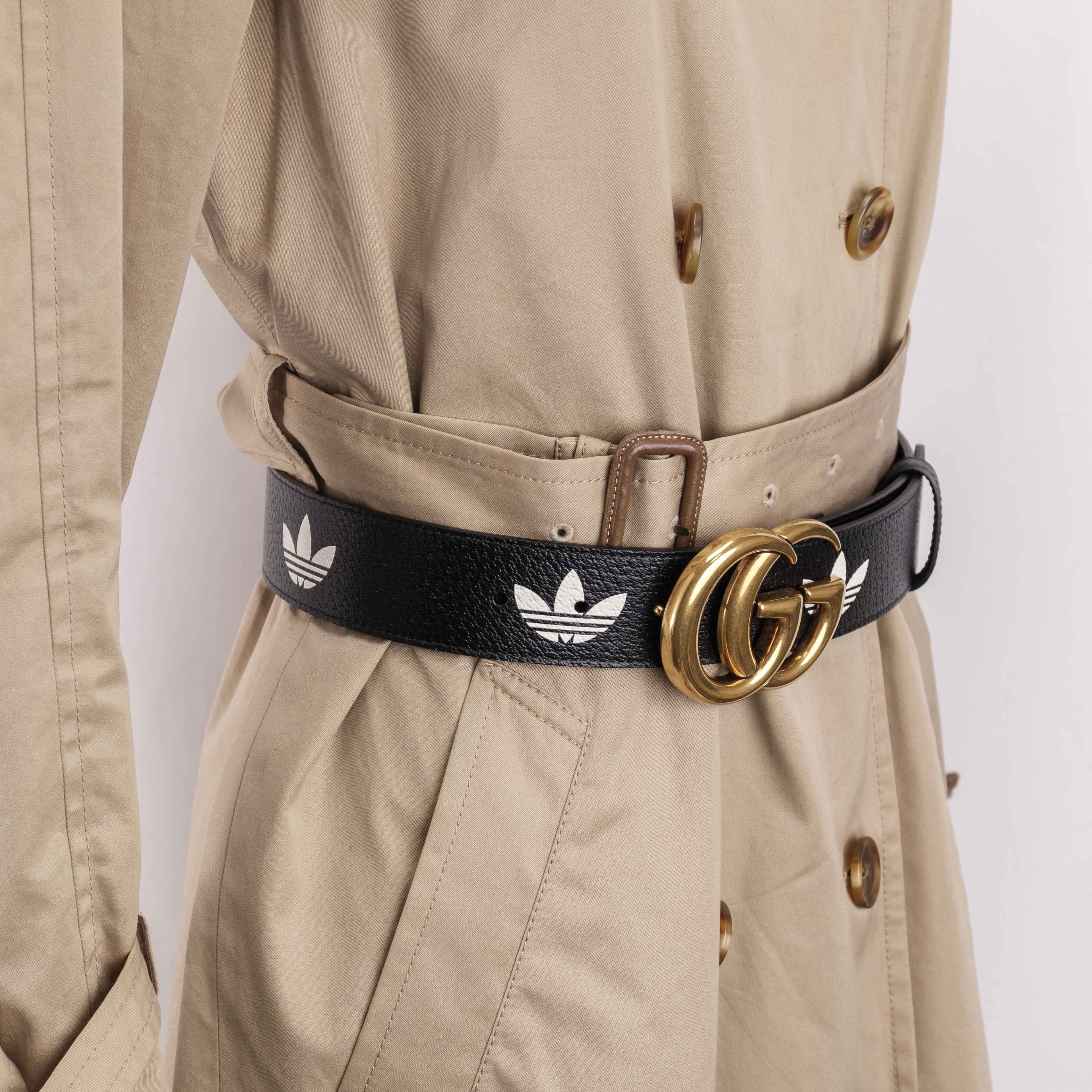 Adidas × Gucci Gucci X Adidas Double Interlocking G Leather Belt Size ONE SIZE - 18 Thumbnail
