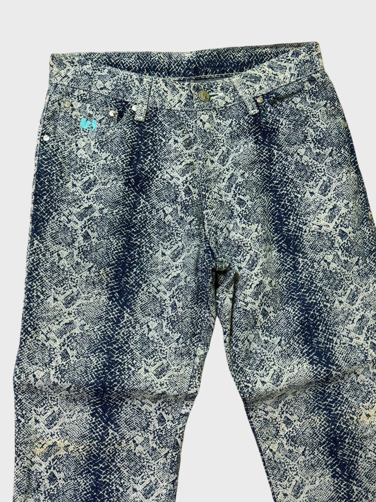 Hysteric Glamour × Japanese Brand × Wrangler Wrangler W-Girl Snake Design Full Print Distressed Pants Size US 27 - 4 Thumbnail