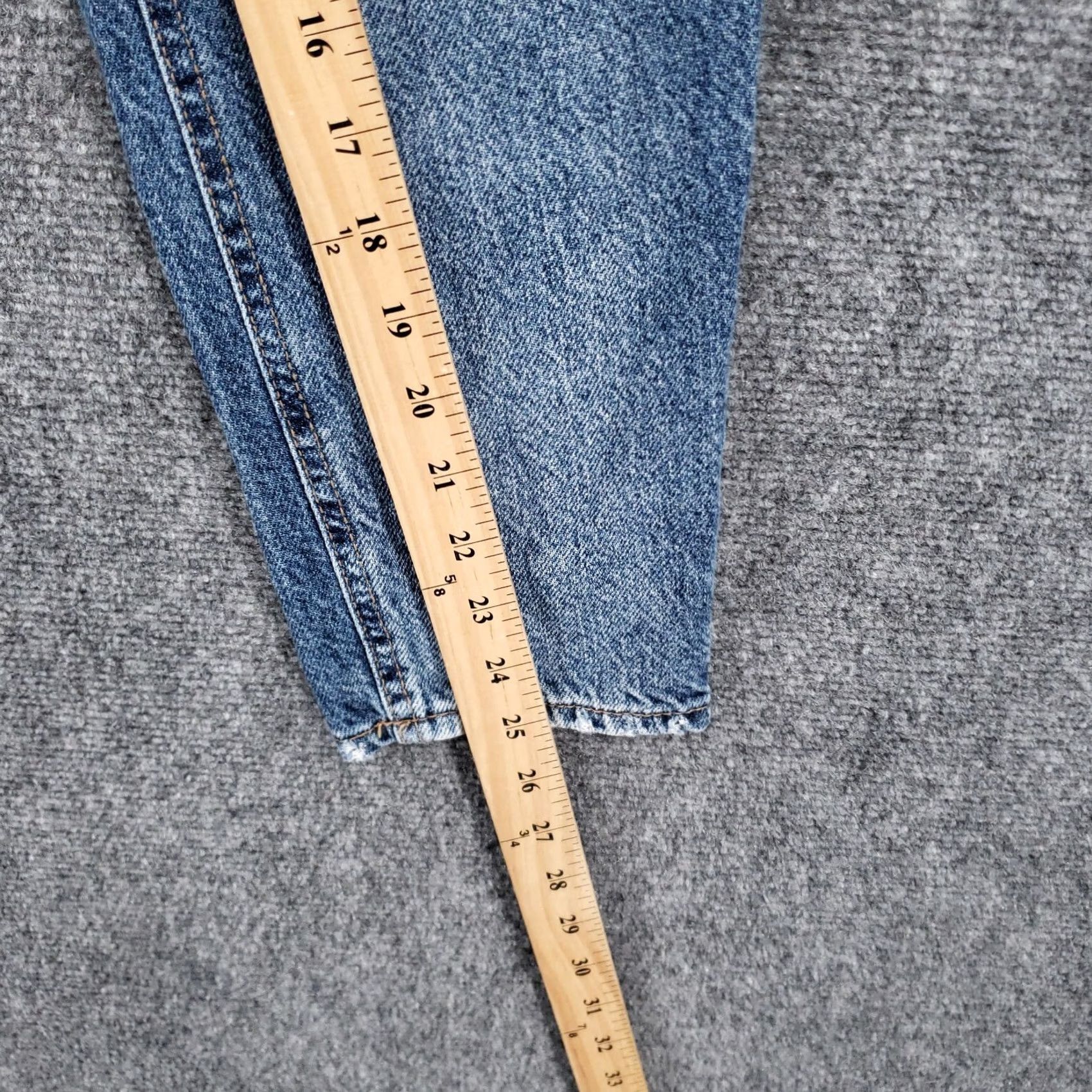 Pacsun PacSun Jeans Womens 24 Blue Ultra High Rise Slim Fit Straight Button Fly Ripped Jeans Size 42" / US 20 - 5 Thumbnail