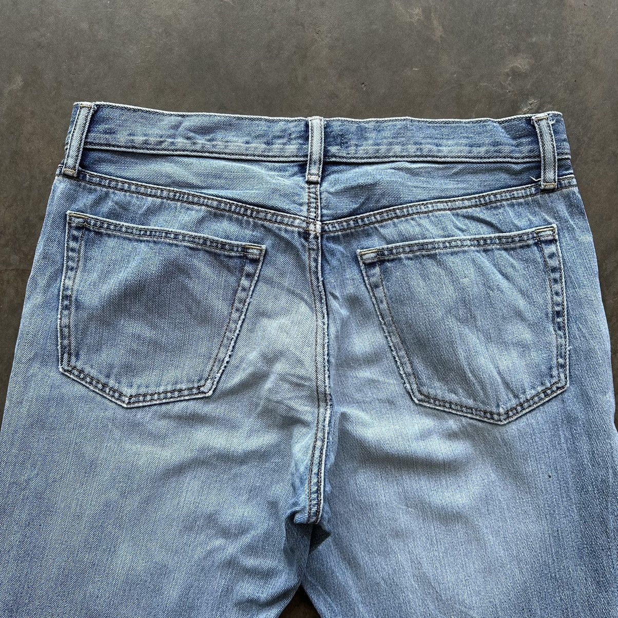 Japanese Brand Vintage Japanese Distressed Faded Denim Jean Pant W34 Size US 34 / EU 50 - 12 Thumbnail