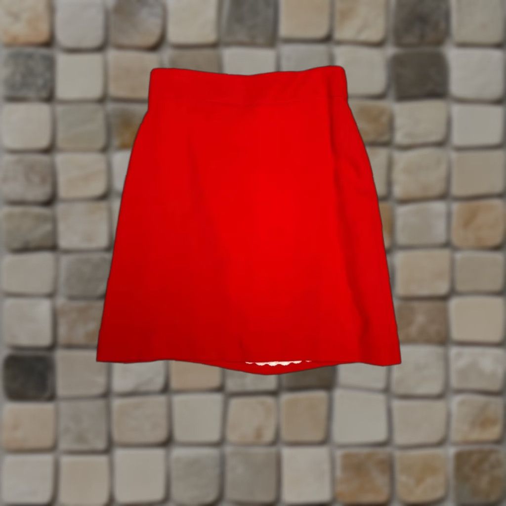 Vintage kate spade new york Skirt Womens 8 A-Line Red Back Zip Lined Short Modern Classic Vintage: No Size 30" / US 8 / IT 44 - 1 Thumbnail