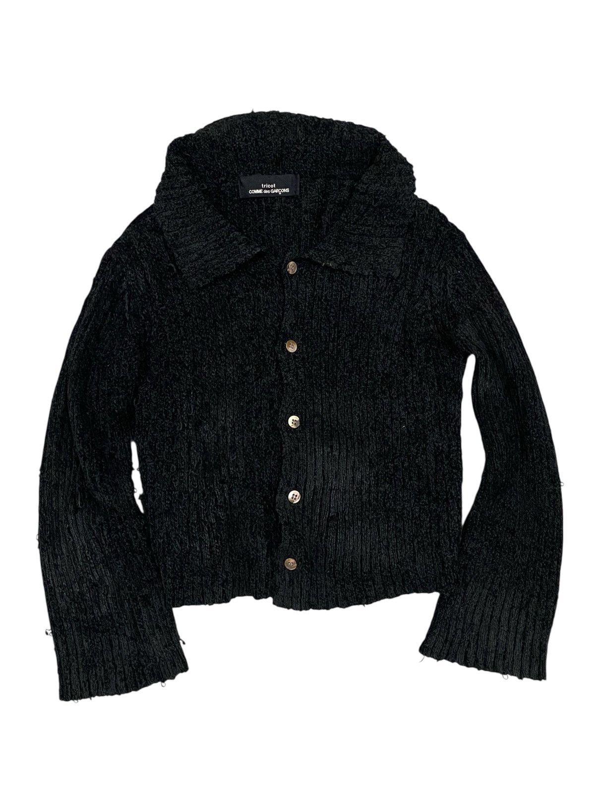 Comme des Garcons Comme des Garçons Tricot Vintage Black Boucle Knit Cardigan Size M / US 6-8 / IT 42-44 - 1 Thumbnail