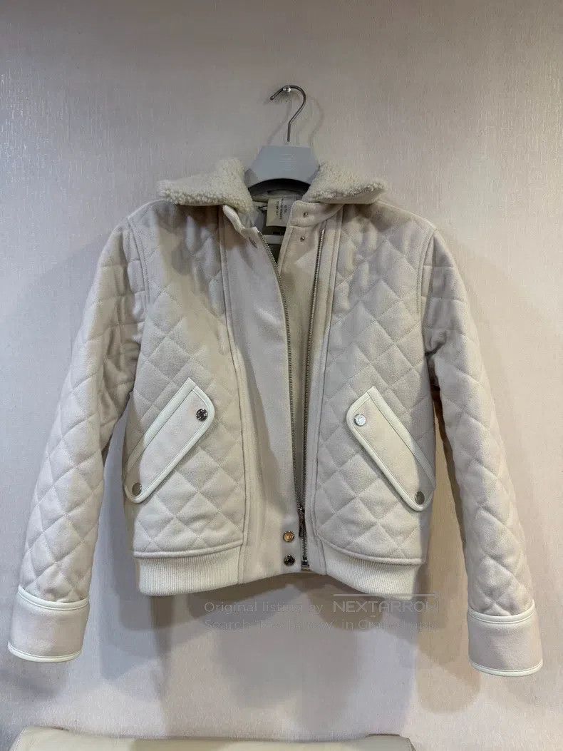 Hermes Hermes White Lamb Fur Jacket Size XXS / US 00 / IT 34 - 1 Thumbnail
