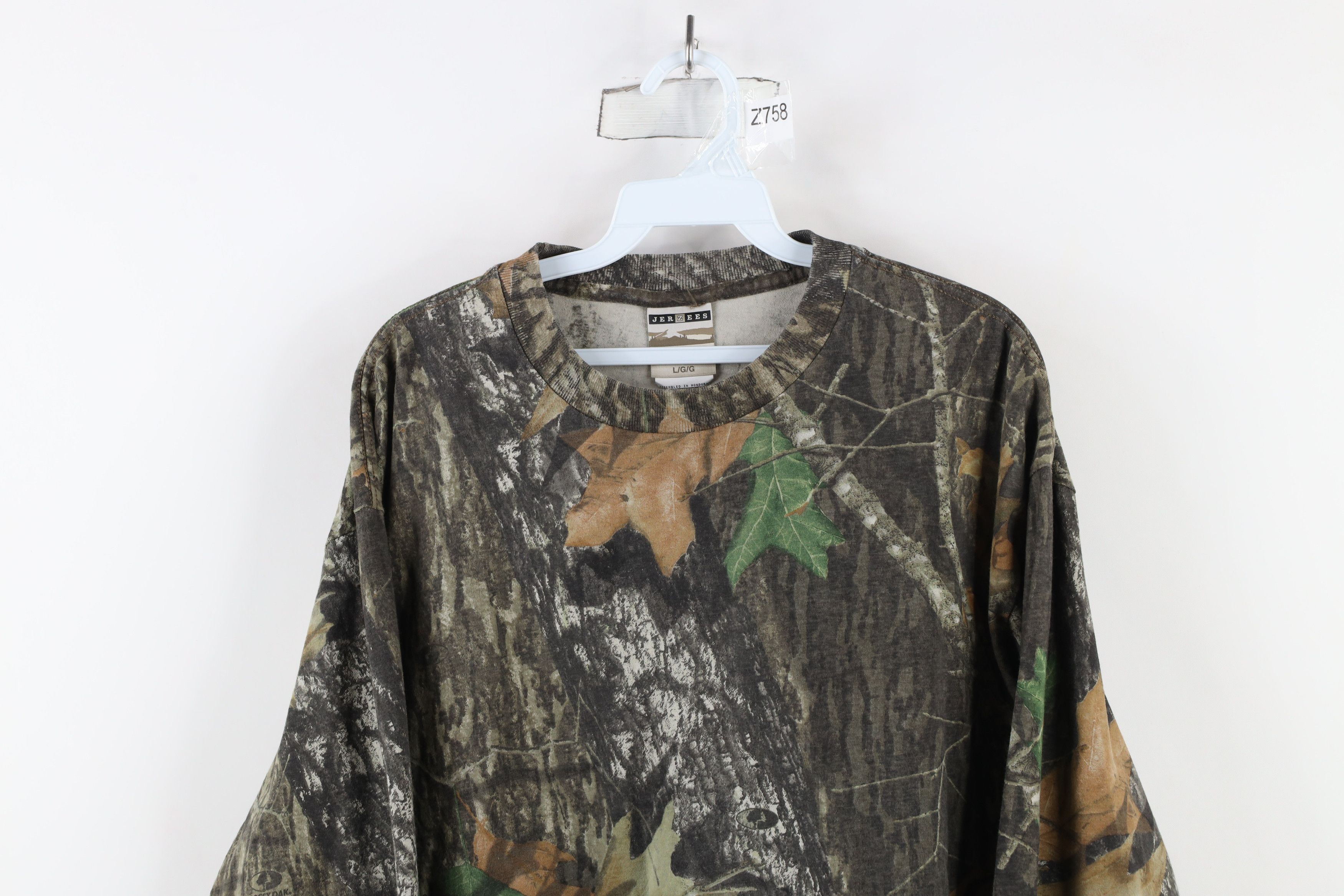 Vintage Vintage 90s Jerzees Camouflage Long Sleeve T-Shirt Cotton Size US L / EU 52-54 / 3 - 2 Thumbnail