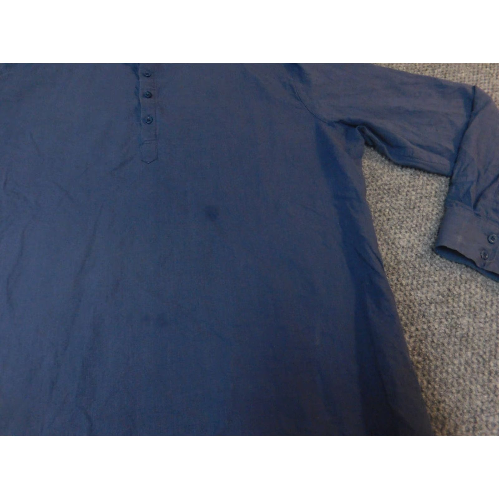 Vintage Coofandy Mens Shirt 2XL Blue Button Henley Classic Shirt Mens Size US XXL / EU 58 / 5 - 4 Thumbnail