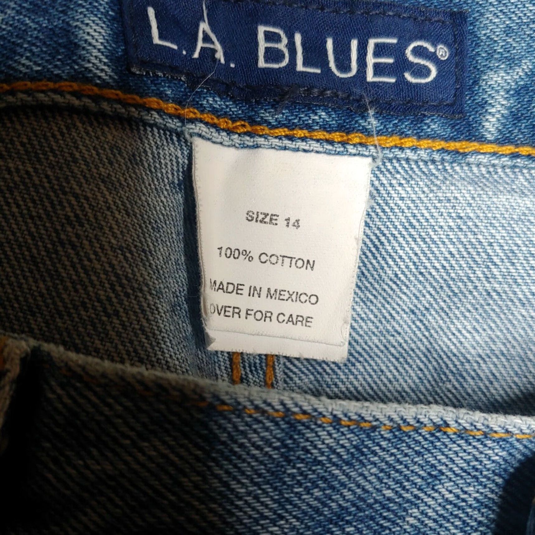 Vintage VINTAGE L.A. Blues Womens Jeans Mom Style Medium Wash Blue 14 Regular Denim 90s Classic Fit Size 36" / US 14 / IT 50 - 5 Thumbnail