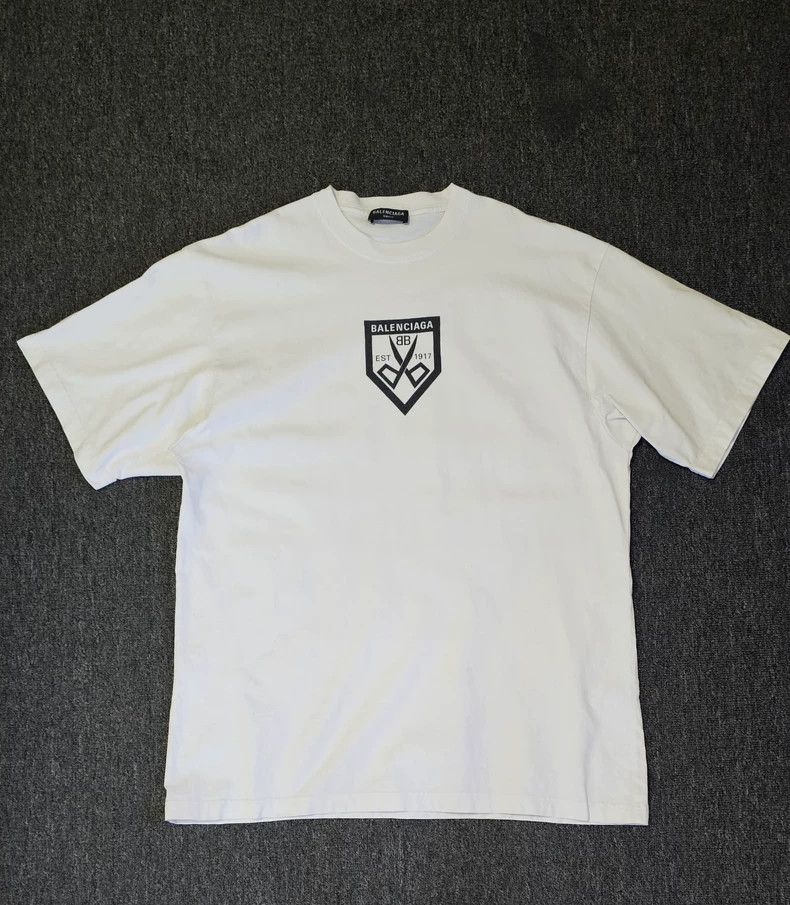 Balenciaga Balenciaga Oversize Scissors Short Sleeve T-Shirt-yf Size US XXS / EU 40 - 1 Thumbnail
