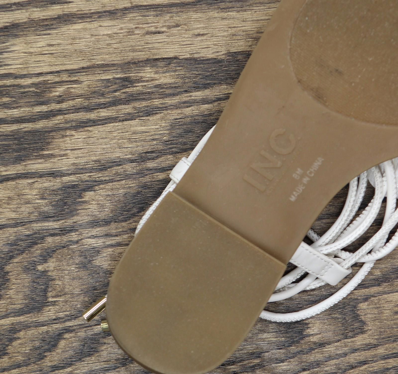 Other Inc International Concepts Flat Sandals White Smooth 8m Size US 8 / IT 38 - 6 Thumbnail