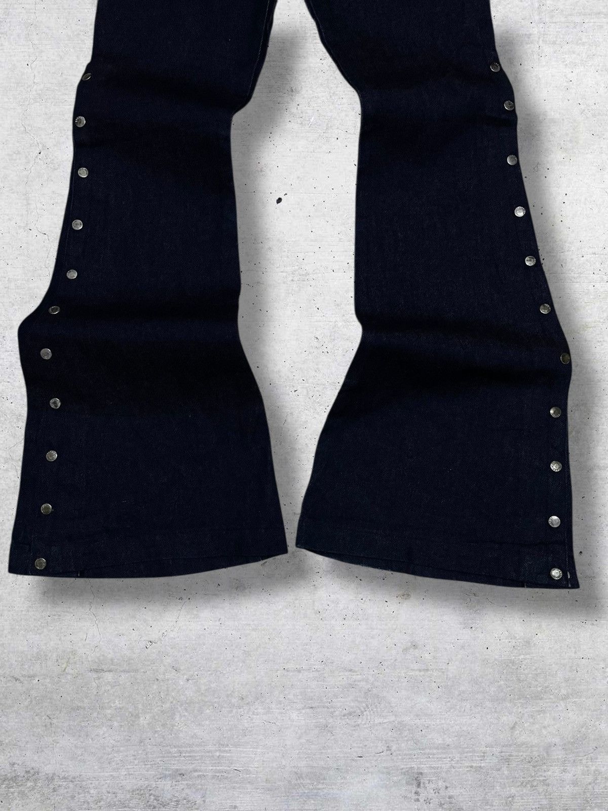 Tornado Mart VINTAGE EGOITS CRAFTE JAPAN DESIGNER 90S FLARED BUTTON DENIM Size US 28 / EU 44 - 3 Thumbnail