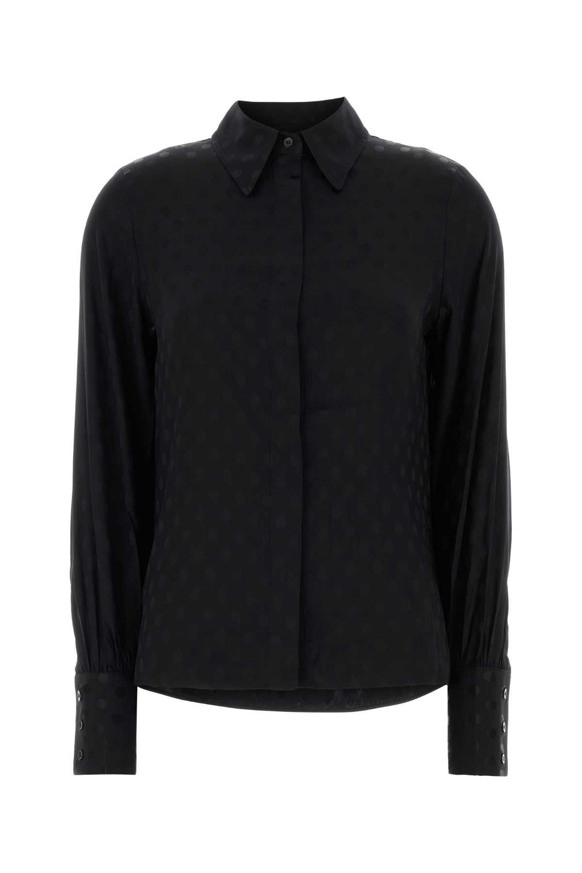 Isabel Marant Black Stretch Silk Teysa Shirt Size M / US 6-8 / IT 42-44 - 1 Thumbnail