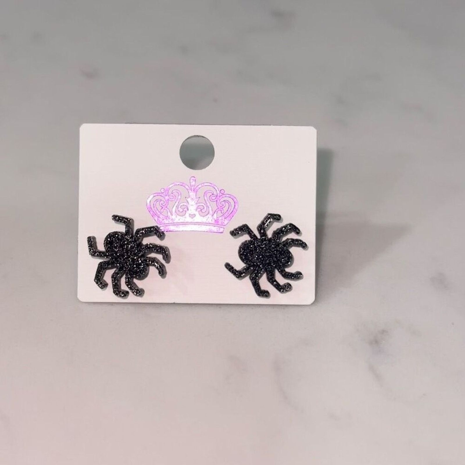 Other Spooky Black Glitter Spider Earrings | Sz OS, NWOT Size ONE SIZE - 5 Thumbnail