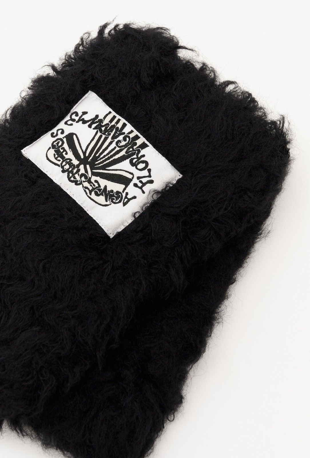 Acne Studios Last Acne Studios Black Alpaca Logo Mittens Size ONE SIZE - 4 Thumbnail
