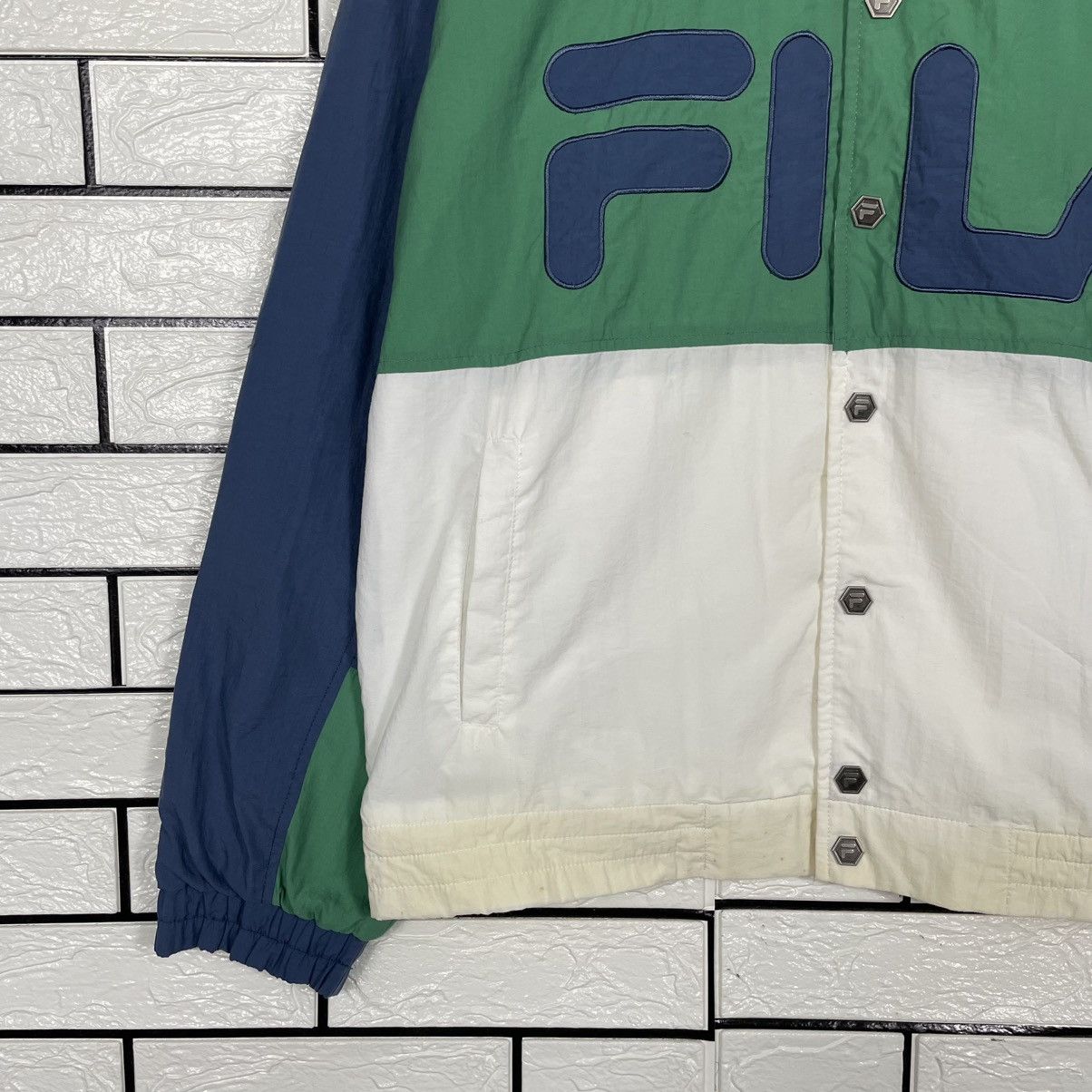 Fila Vtg Fila Big Logo Color Block Jacket Size US L / EU 52-54 / 3 - 3 Thumbnail