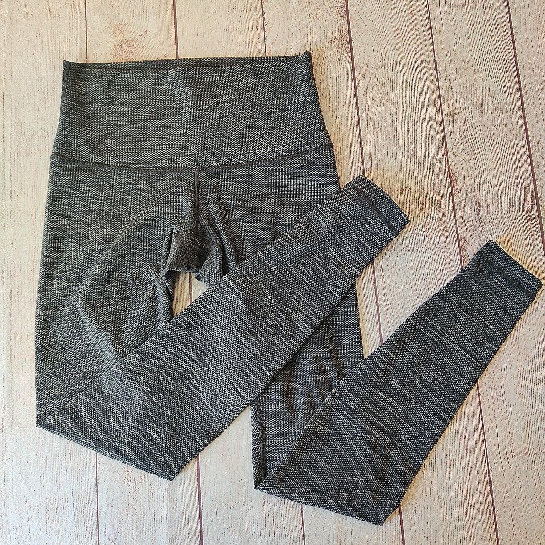 Lululemon Wunder Under Pant Diamond Jacquard Space Dye Black Slate Size 28" / US 6 / IT 42 - 1 Thumbnail
