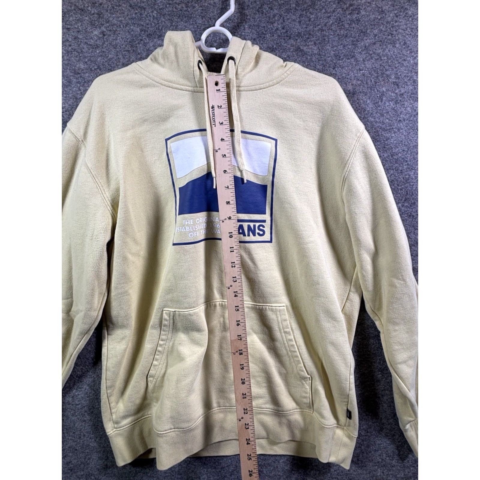 Vans Vans Off The Wall Mens Pullover Hoodie Size L Yellow Logo Fleece Sweatshirt Regular Fit Hoodie Size US L / EU 52-54 / 3 - 4 Thumbnail