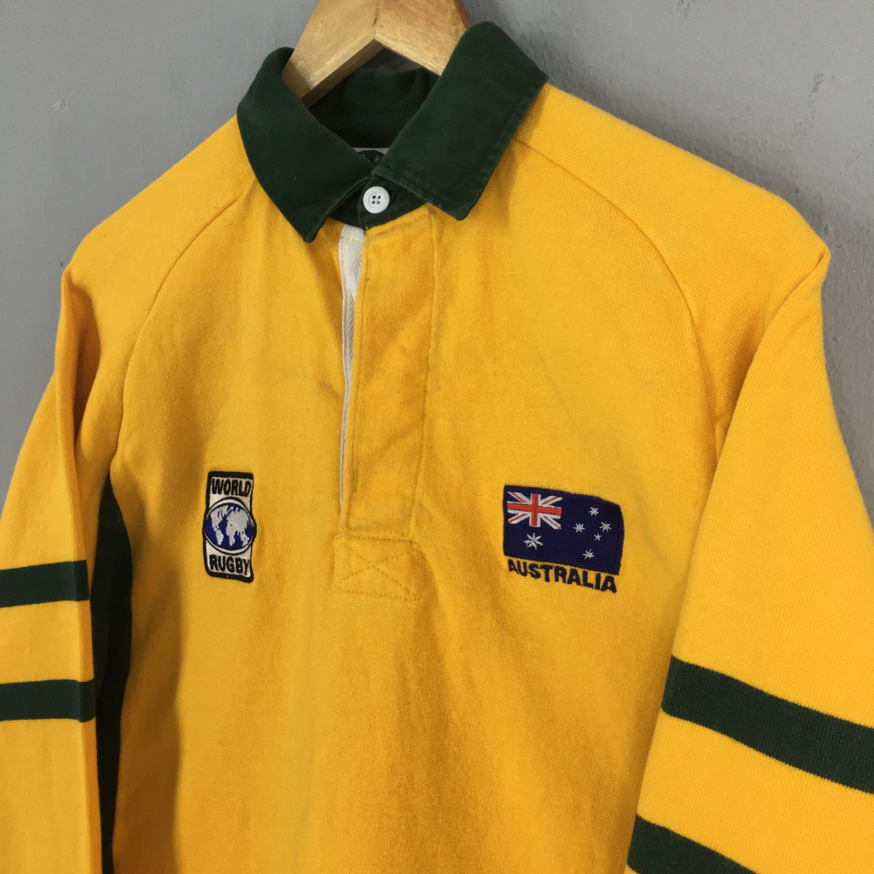Canterbury of New Zealand × Man Made In Australia × Vintage 2000s Australian Wallabies World Rugby Polo Shirt Large Size US L / EU 52-54 / 3 - 3 Thumbnail