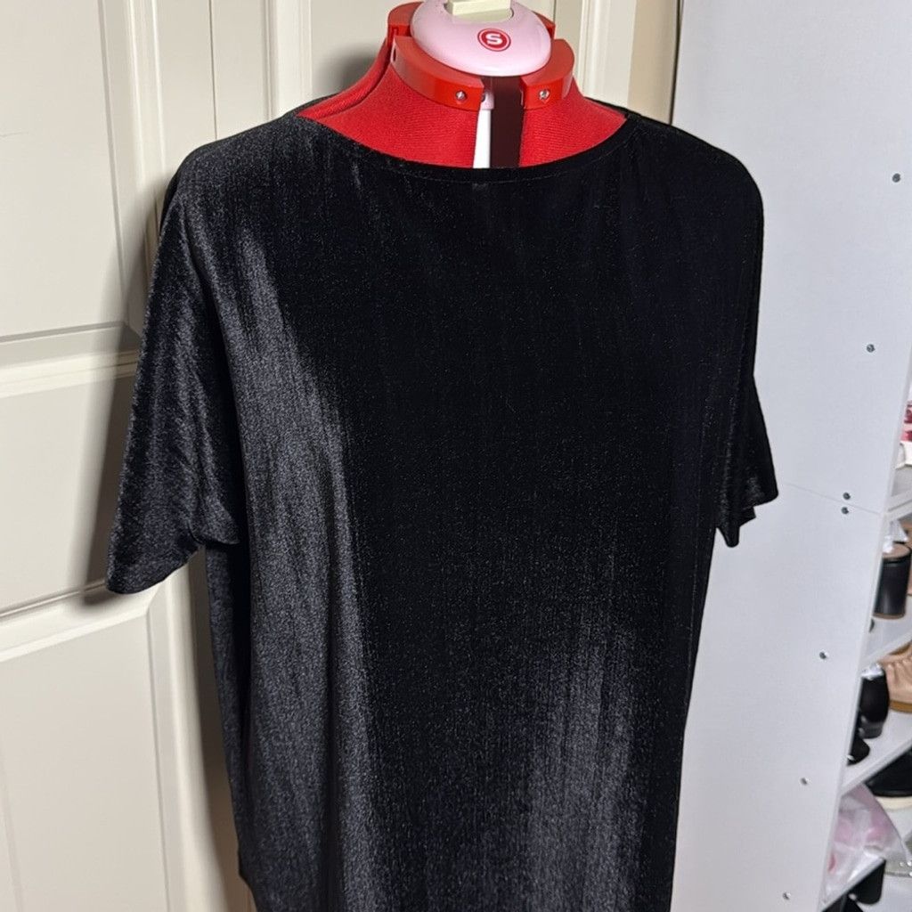 St. John St. John Black Boxy Relaxed Short Sleeve Tee Size L / US 10 / IT 46 - 13 Thumbnail