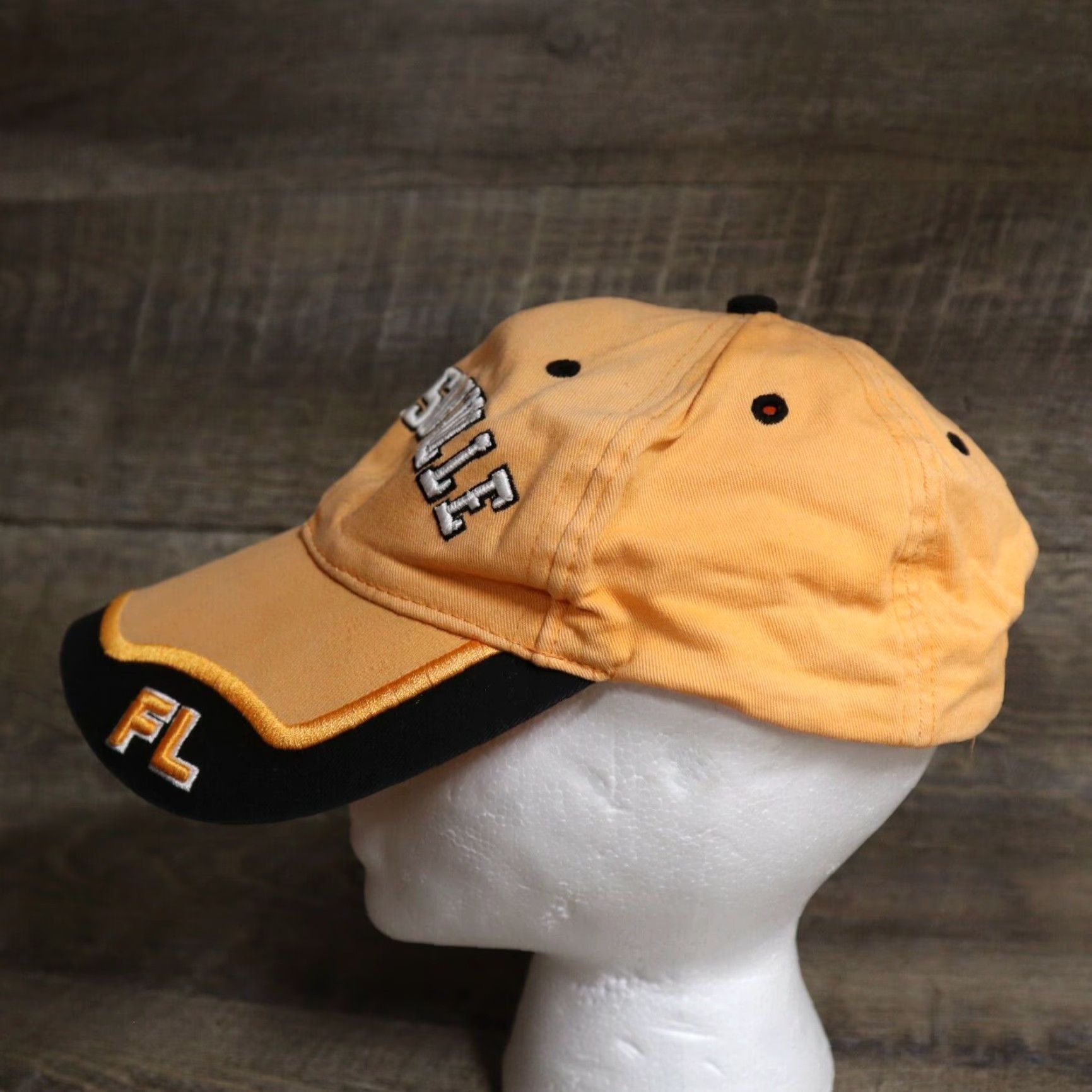 Vintage JACKSONVILLE Florida Orange Adjustable Adult Baseball Cap Hat Mens Baseball Cap Orange Beach Theme Velcro Strap Fahrenheit headwear company Adjustable Size ONE SIZE - 6 Thumbnail