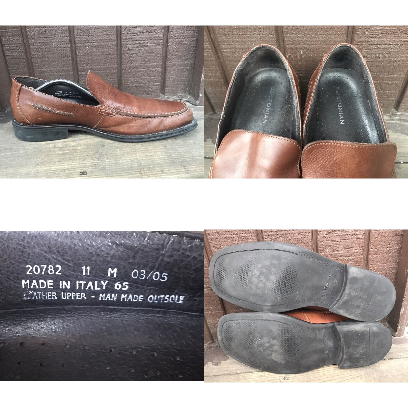 Vintage Bostonian Loafers 20782 Mens Sz 11M Brown Leather MocToe Casual SlipOn Italy-510 Size US 11 / EU 44 - 8 Thumbnail