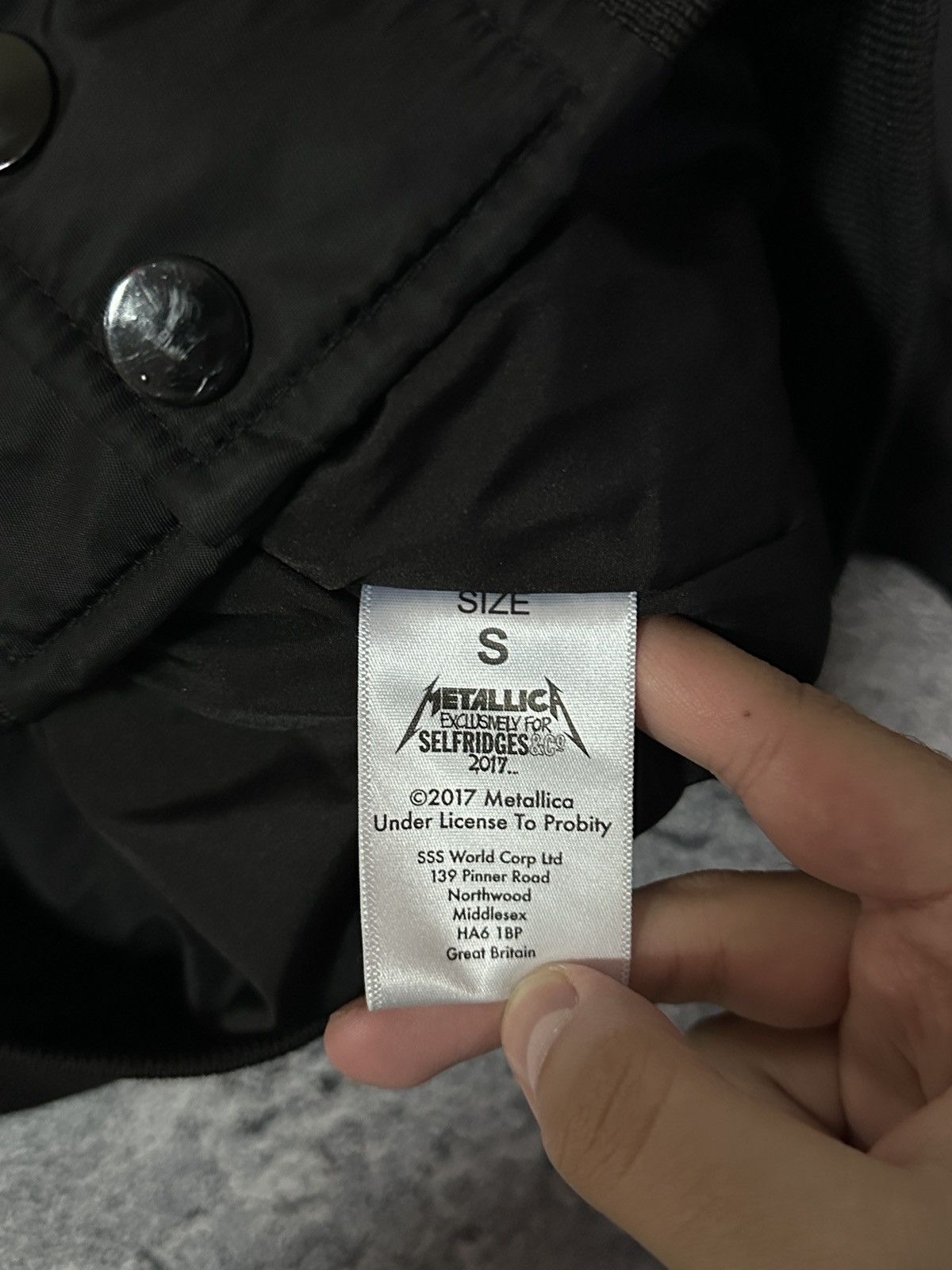 Metallica Metallica Selfridges 2017 Pushead Bomber Jacket Black Sz S Size US S / EU 44-46 / 1 - 7 Thumbnail