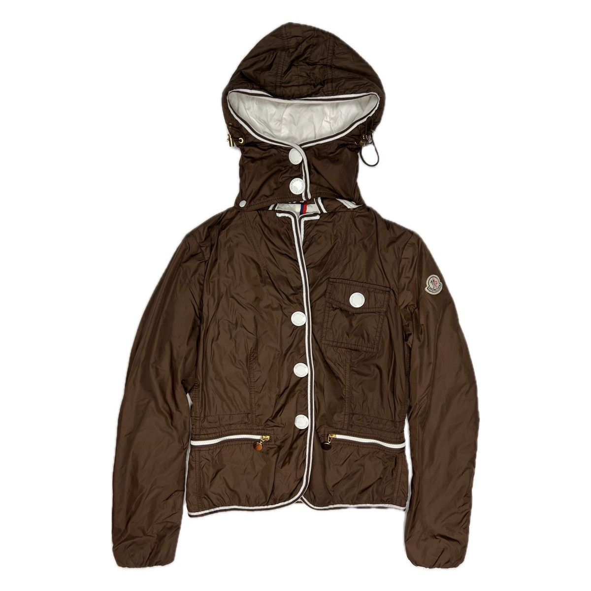 image of Vintage Moncler Maryse Logo Jacket in Brown, Women's (Size Medium)