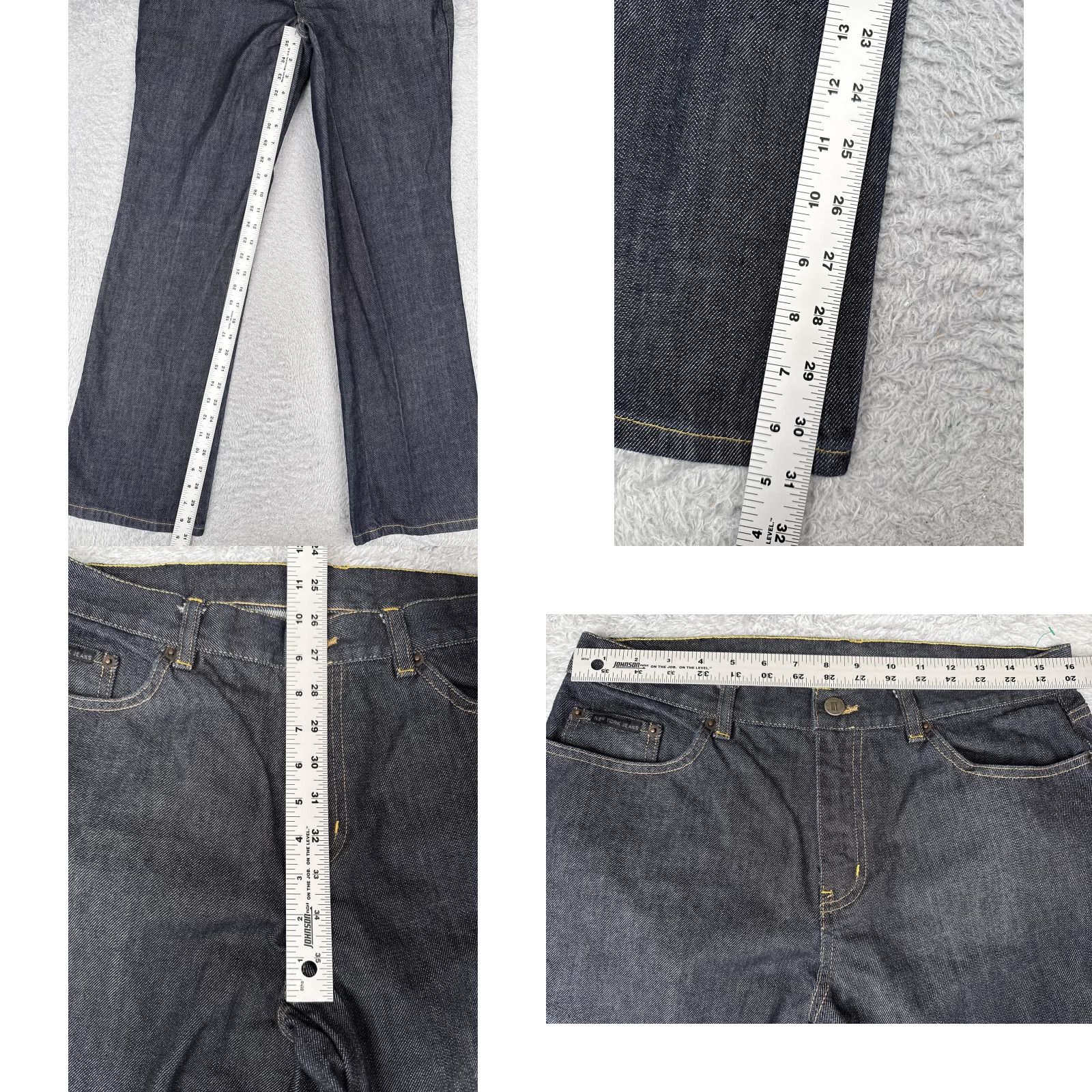 Denime New York Jeans Women’s 12 Dark Wash Denim Straight Leg 31x31 100% Cotton Blue Size 34" / US 12 / IT 48 - 8 Thumbnail