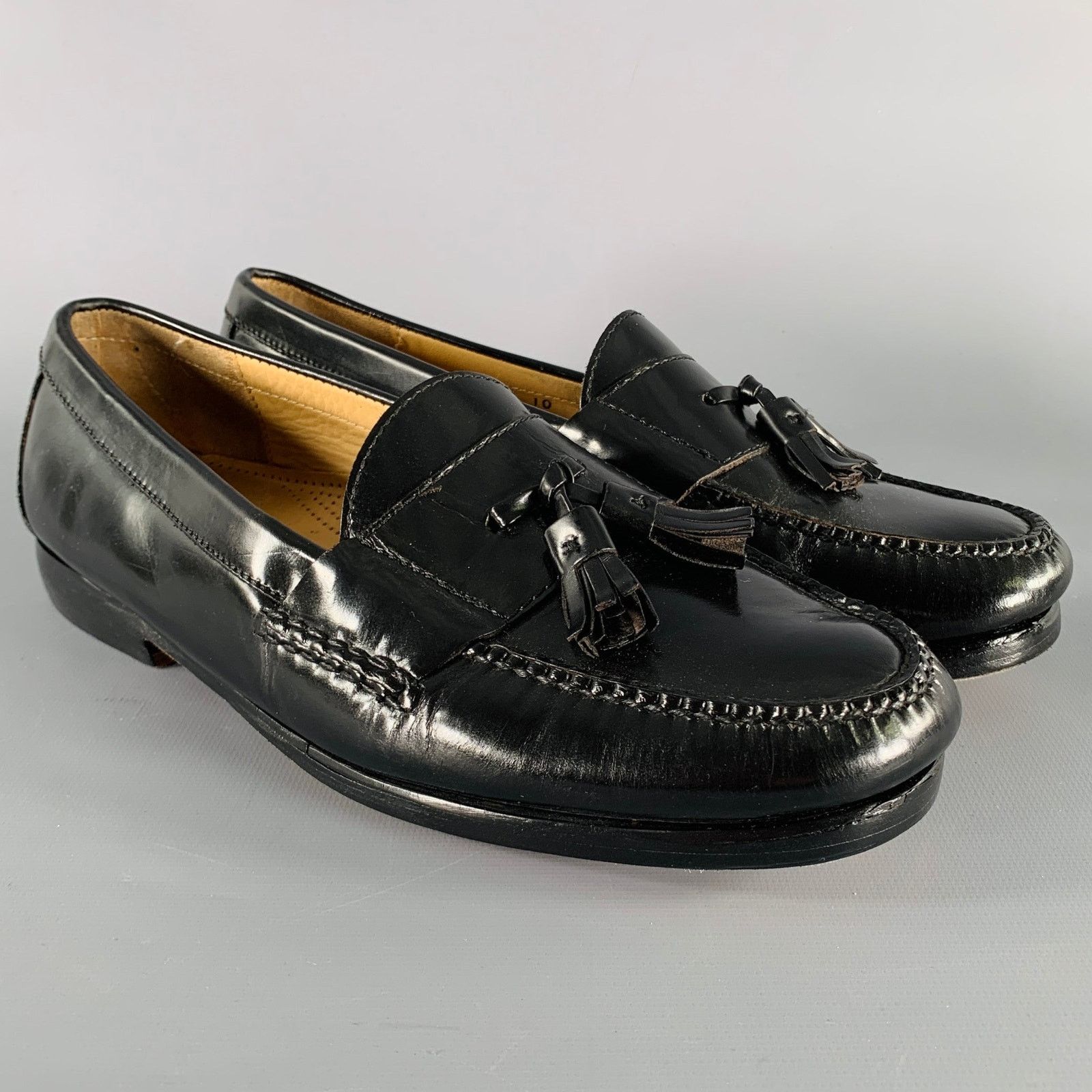 Cole Haan COLE HAAN Size 10 Black Leather Tassels Loafers Size US 10 / EU 43 - 1 Thumbnail