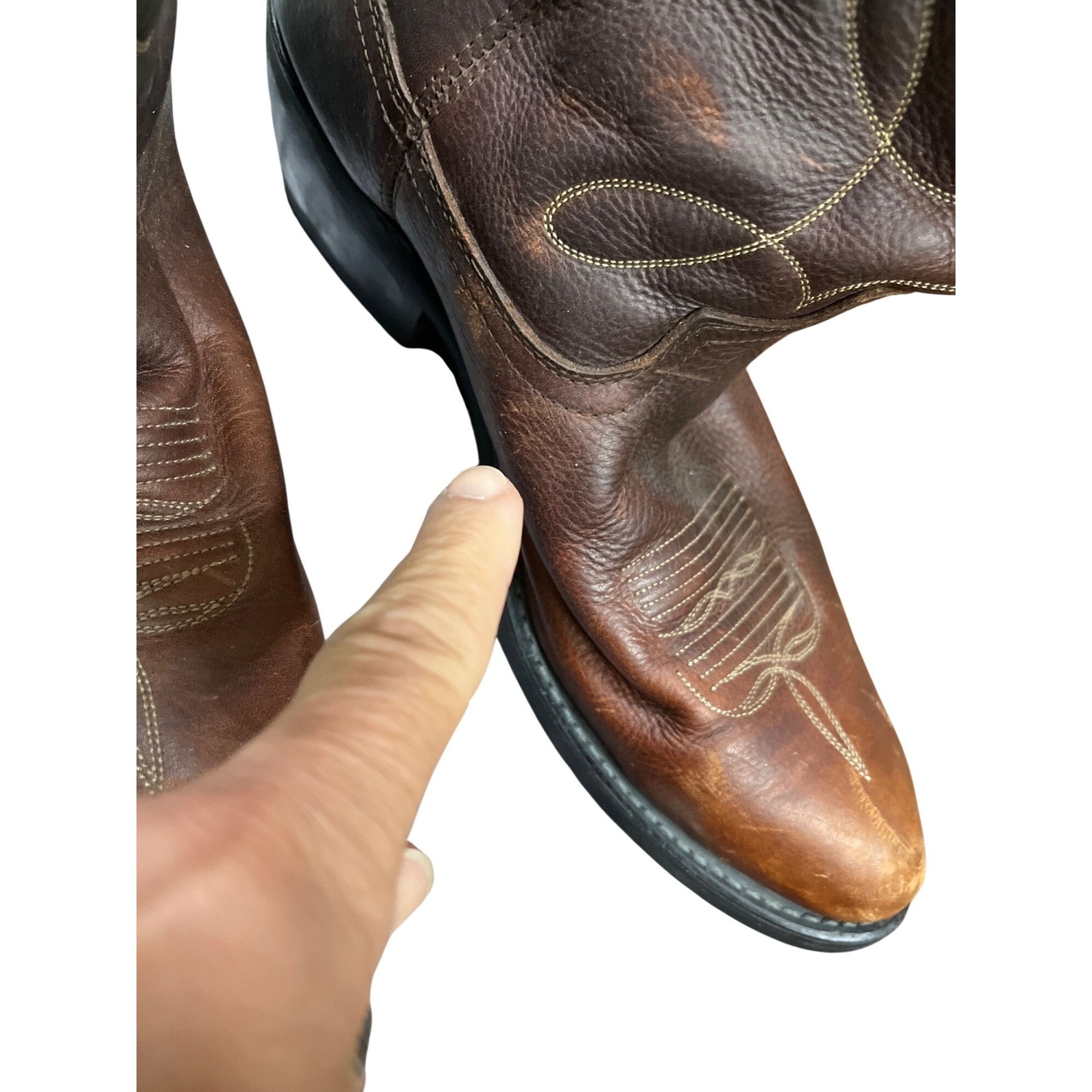 Dan Post Dan Post mens brown leather embroided cowboy western boots s Size US 11.5 / EU 44-45 - 15 Thumbnail