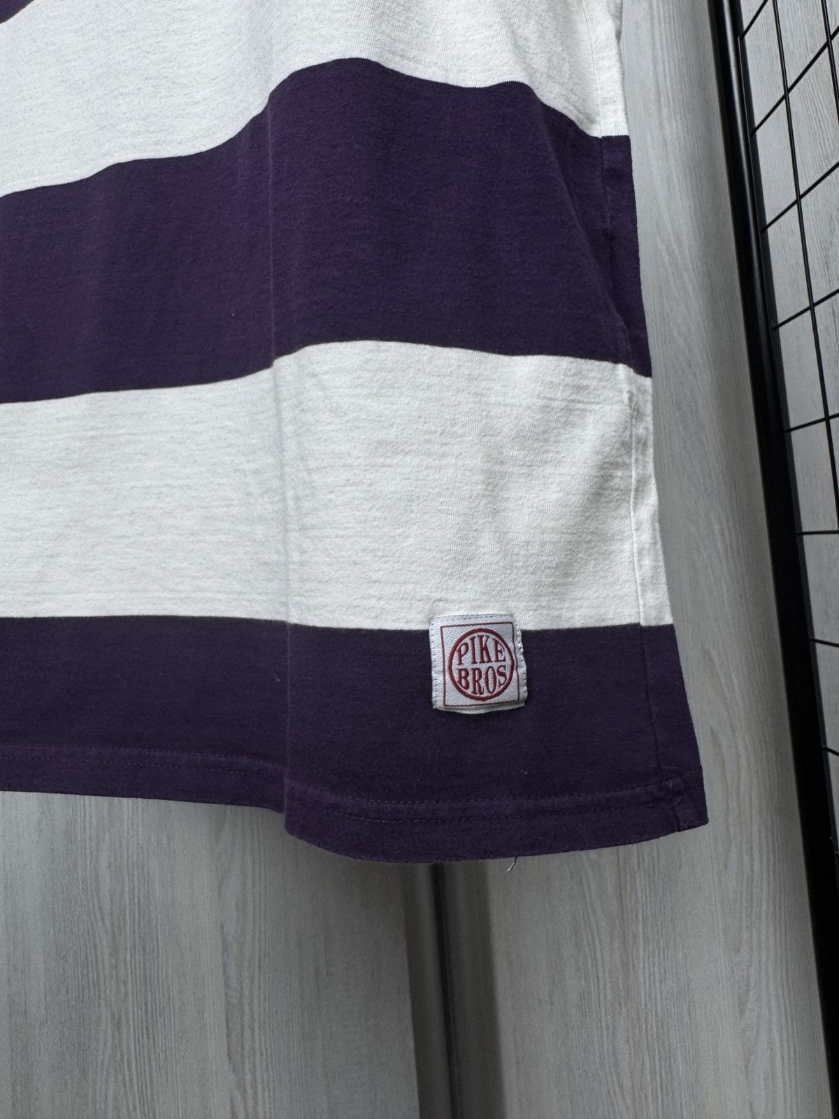 Japanese Brand Pike Brothers full standard striped tee shirt Size US L / EU 52-54 / 3 - 6 Thumbnail