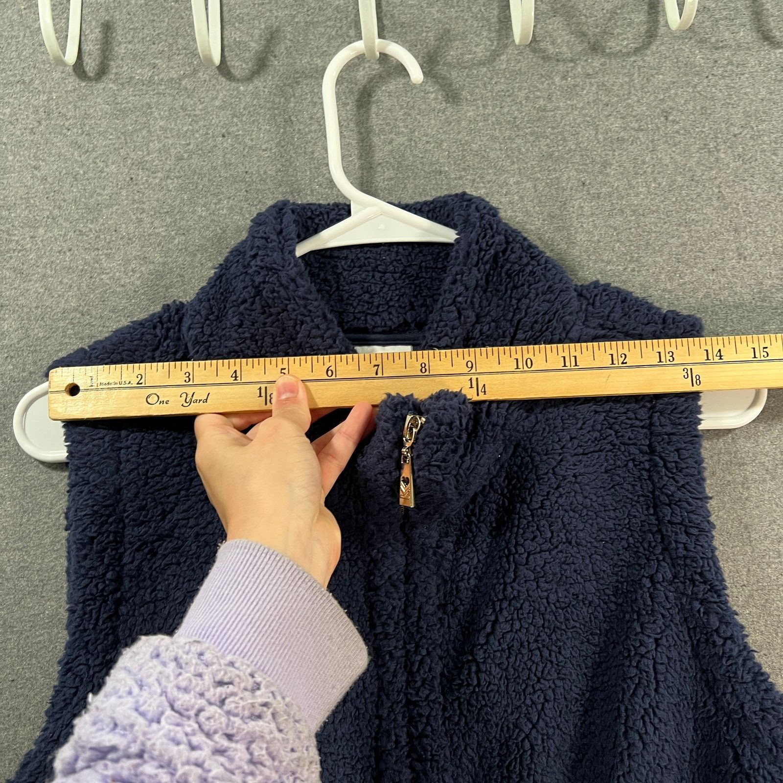 Other Belle by Kim Gravel Signature Zip Sherpa Vest Twilight Size M / US 6-8 / IT 42-44 - 4 Thumbnail