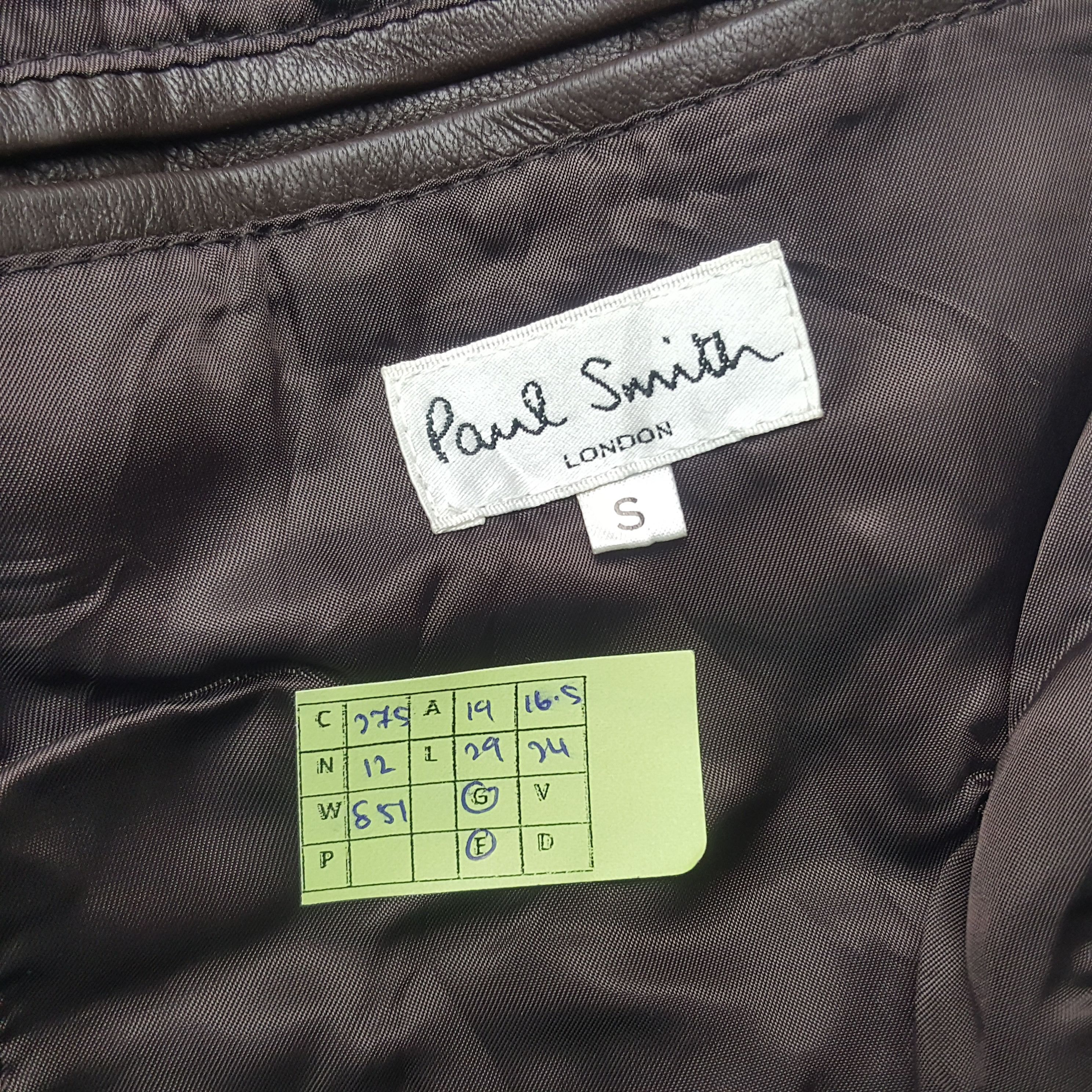 Paul Smith × Vintage Vintage Paul Smith Luxury Brand Leather Jacket Size US S / EU 44-46 / 1 - 7 Thumbnail