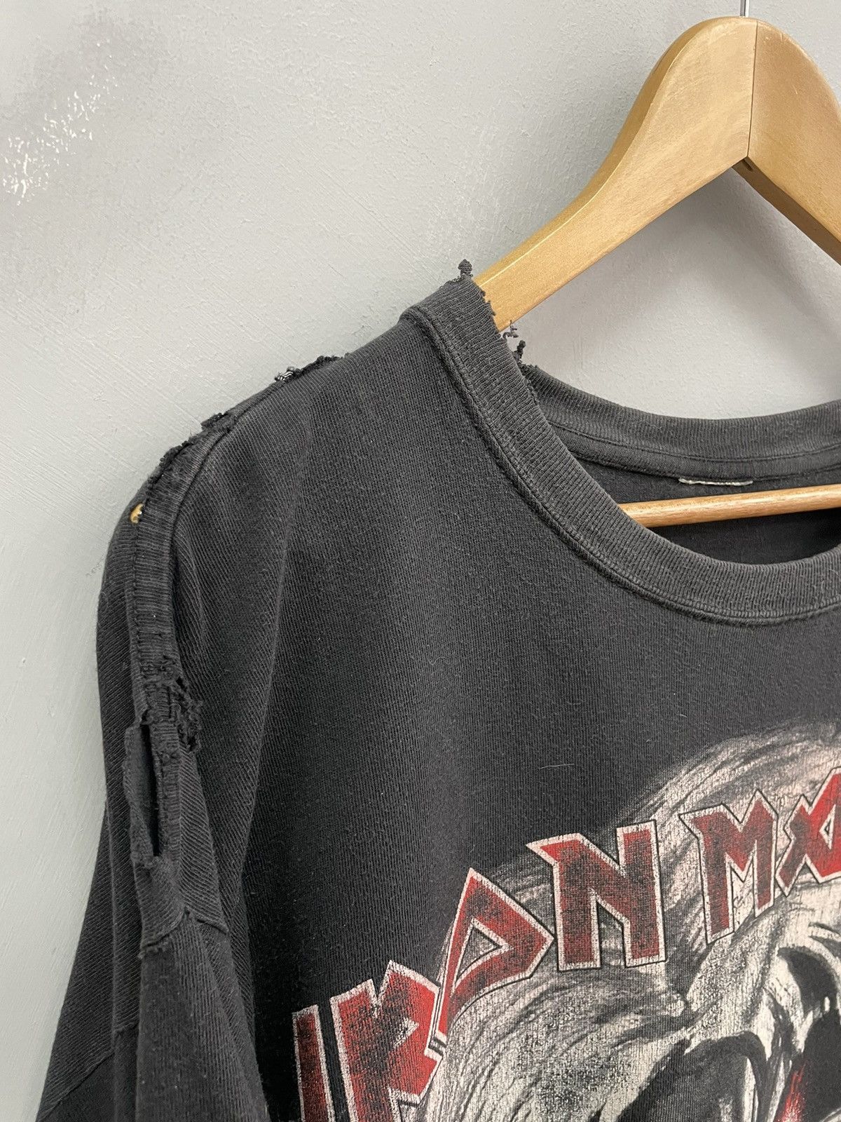 Iron Maiden × Vintage Iron Maiden CRASH Tee T Shirt 90s Vintage Black Size US L / EU 52-54 / 3 - 3 Thumbnail
