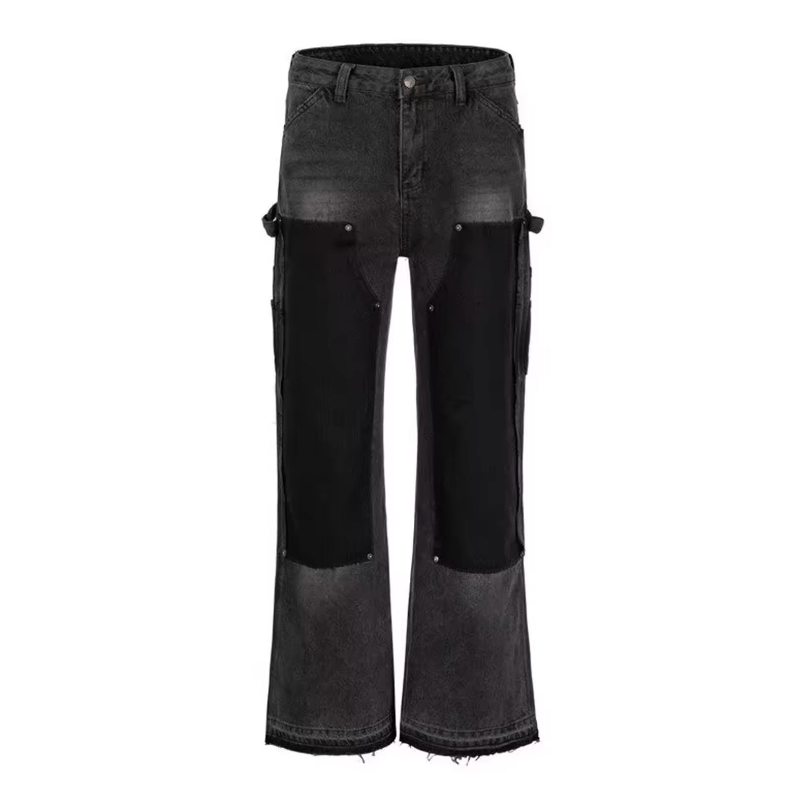 Japanese Brand × Vintage Streetwear Ink Splicing Flare Jeans Size US 28 / EU 44 - 4 Thumbnail