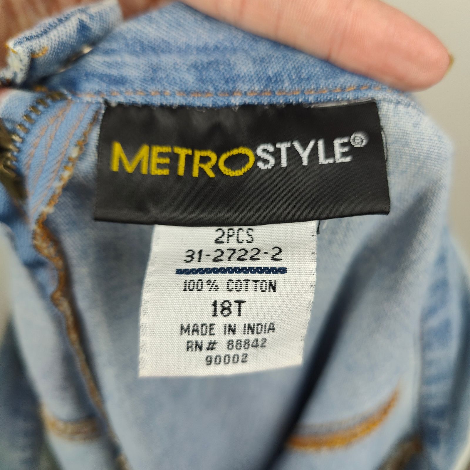Other Vintage Y2K Metro Style Denim Maxi Skirt Womens 18T Size 40" / US 18 - 7 Thumbnail