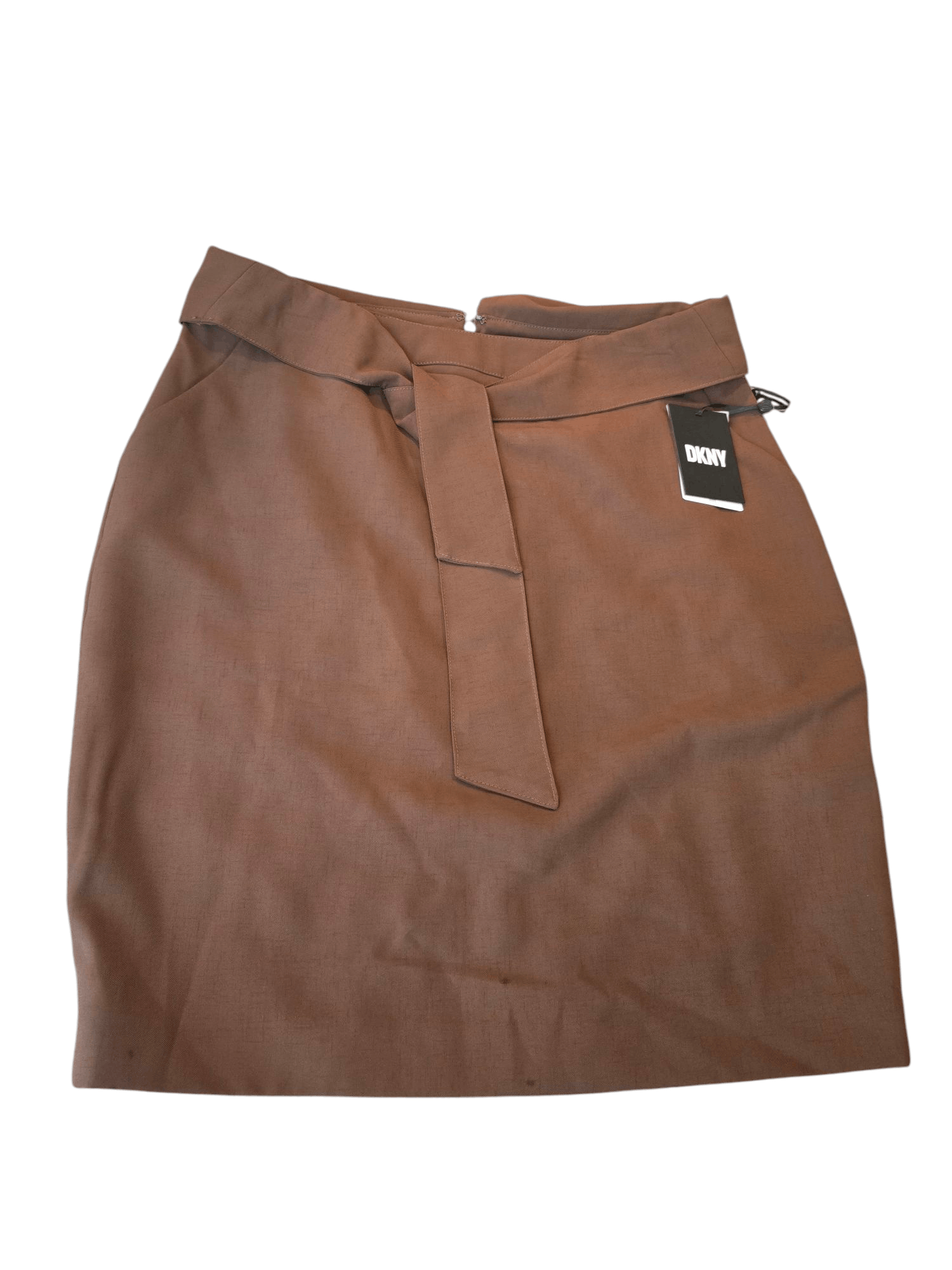 DKNY DKNY Brown Pencil Skirt With Tie in Front Size 10 Size 32" / US 10 / IT 46 - 2 Thumbnail