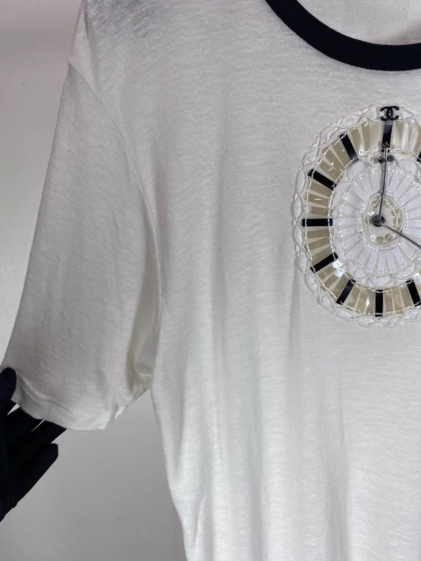 Chanel Chanel Clock T-shirt 98 New Authentic Size 38 Size S / US 4 / IT 40 - 8 Thumbnail