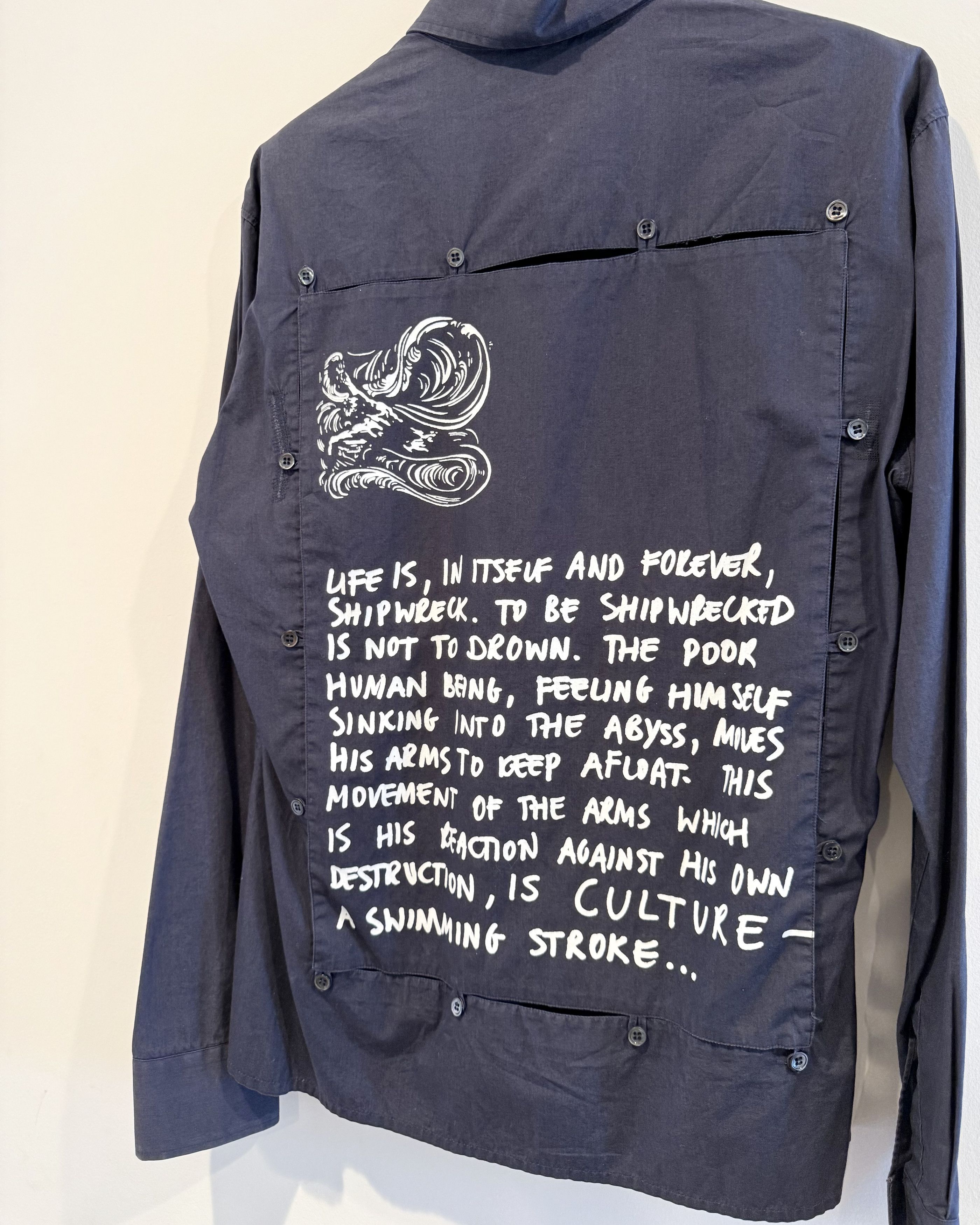 Raf Simons Raf Simons Aw2004 Waves Patched Button up Shirt Size US L / EU 52-54 / 3 - 5 Thumbnail
