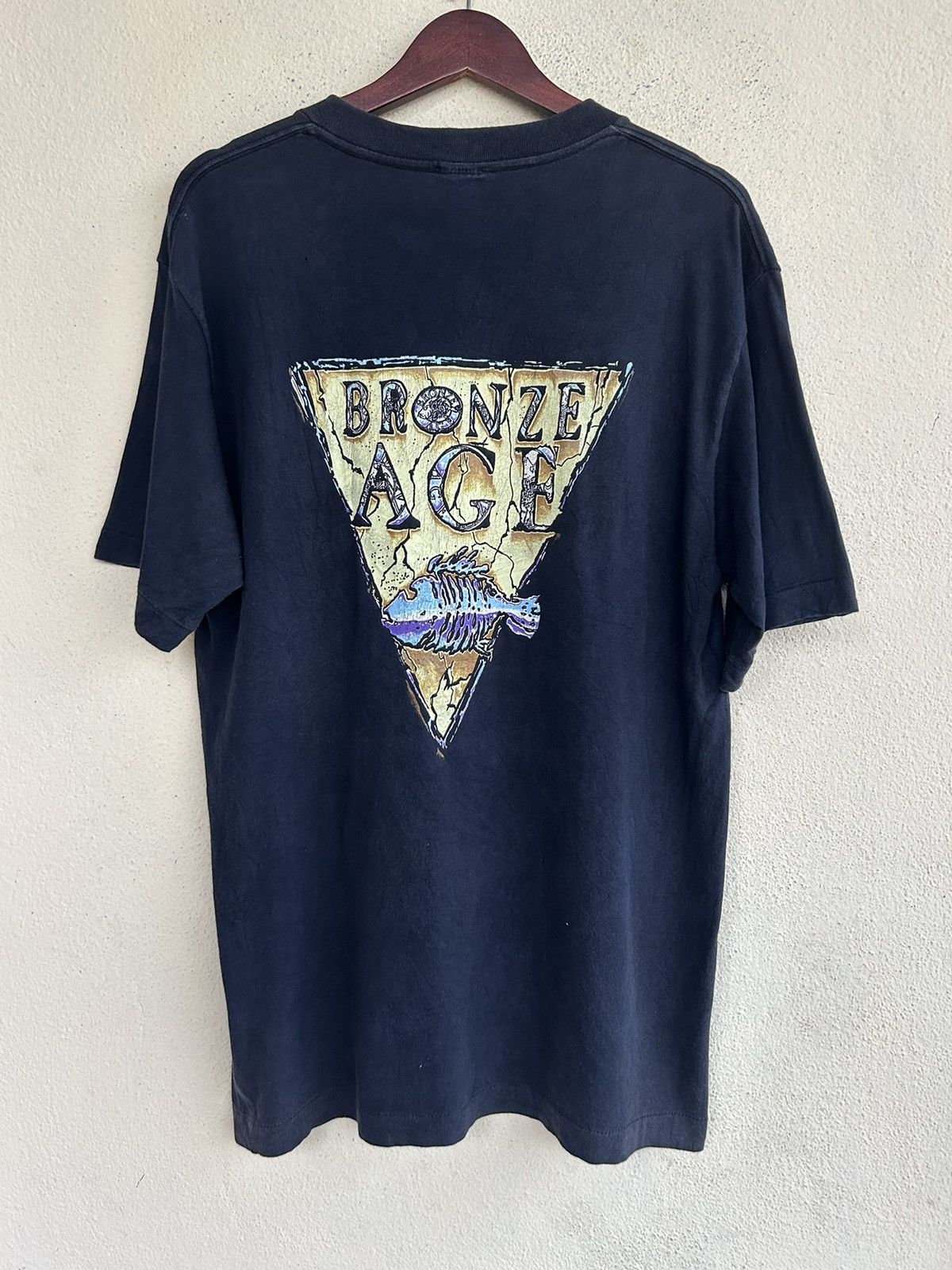 Vintage Bronze Age Big Logo Tshirt Size US L / EU 52-54 / 3 - 1 Thumbnail