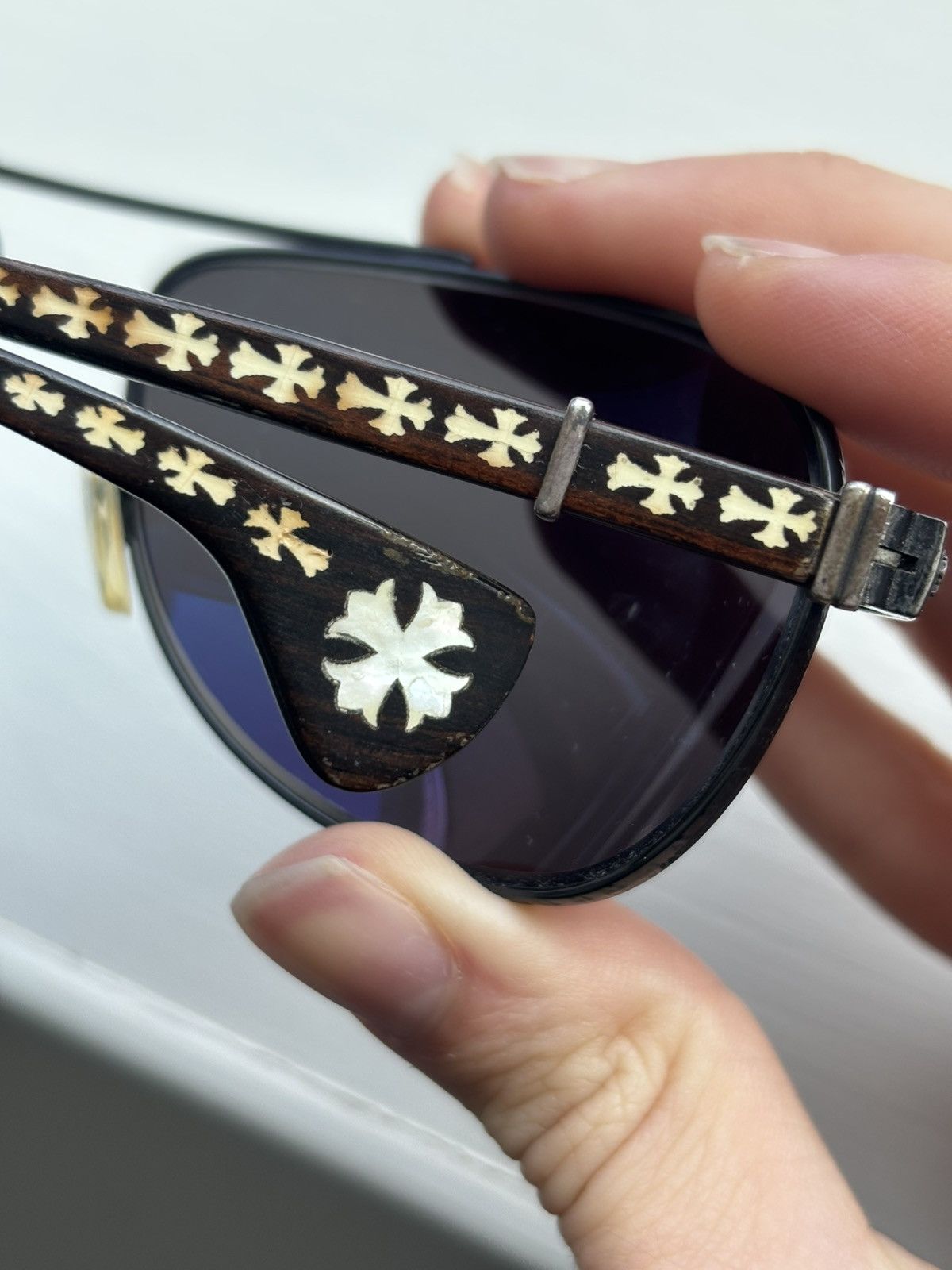 Chrome Hearts Chrome Hearts the Beast II sunglasses Pearl details Size ONE SIZE - 2 Thumbnail