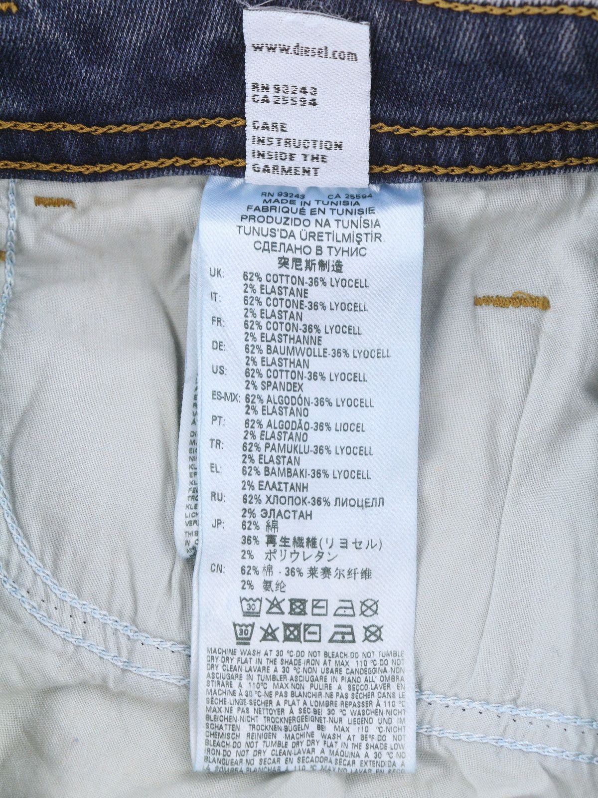 Diesel THOMMER 083AC W28/L30 Blue Distress Slim Skinny Jeans 89140 Size US 28 / EU 44 - 10 Thumbnail
