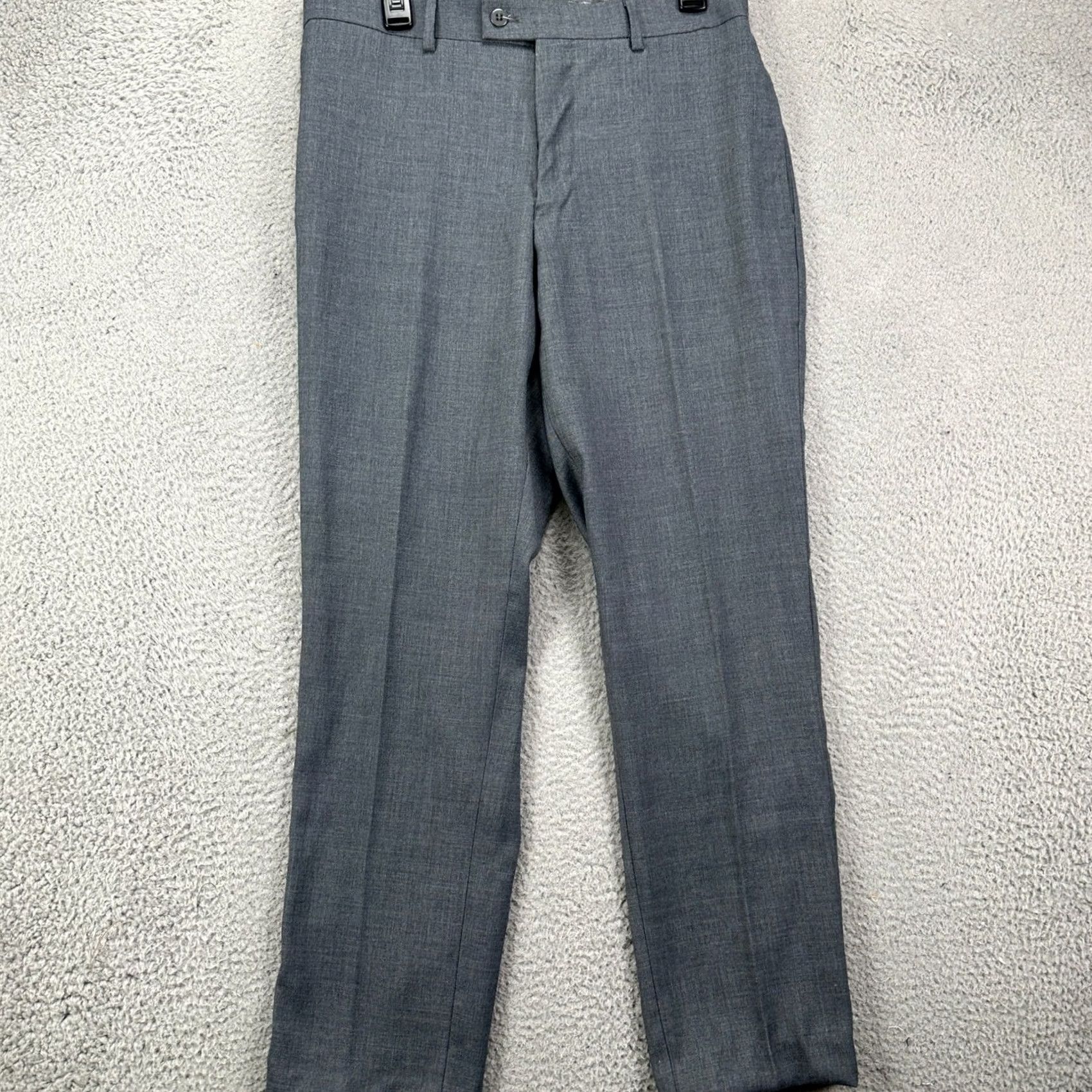 Vintage Maurizio Celletti Mens Dress Pants 34X32 Gray Flat Front Pocket Straight Leg NEW Size US 34 / EU 50 - 2 Thumbnail