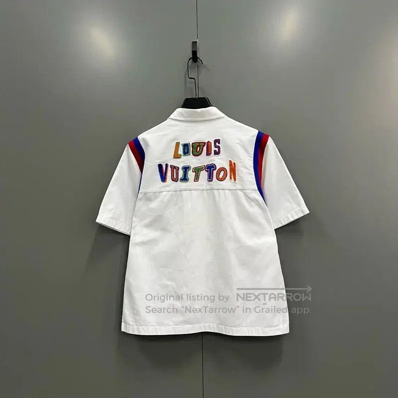 Louis Vuitton Louis Vuitton Short Sleeve Cotton Logo Shirt . Size US L / EU 52-54 / 3 - 3 Thumbnail