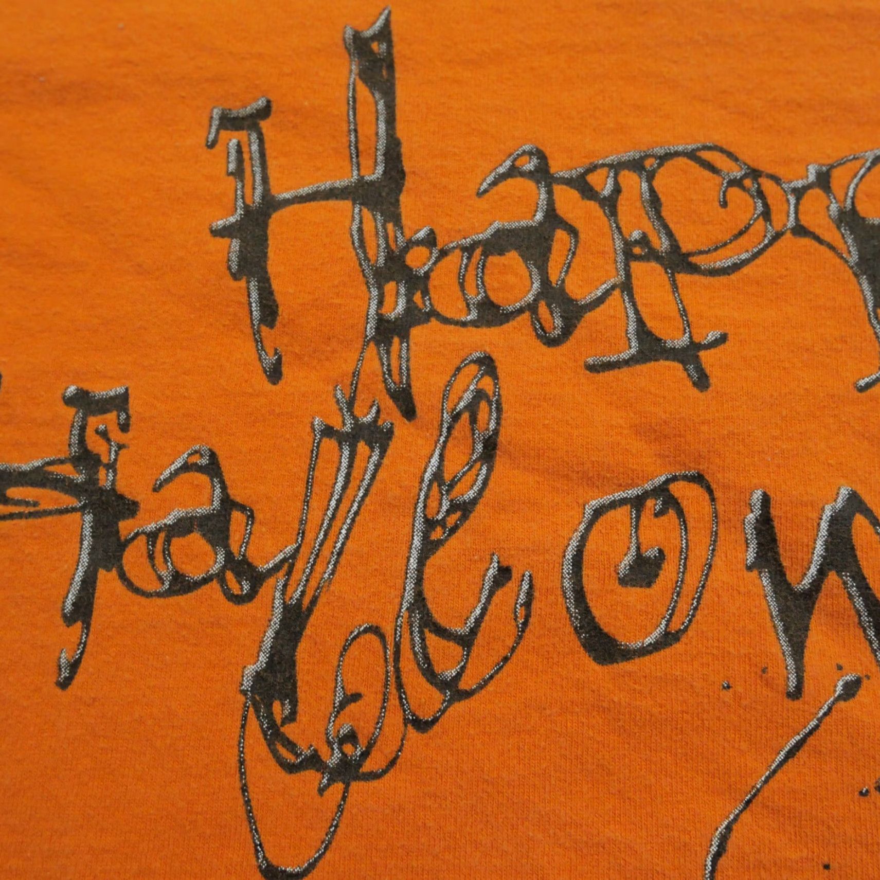 Vintage VINTAGE Halloween T Shirt Mens XL Orange Happy Script Graffiti Ameristar Y2K Size US XL / EU 56 / 4 - 3 Thumbnail