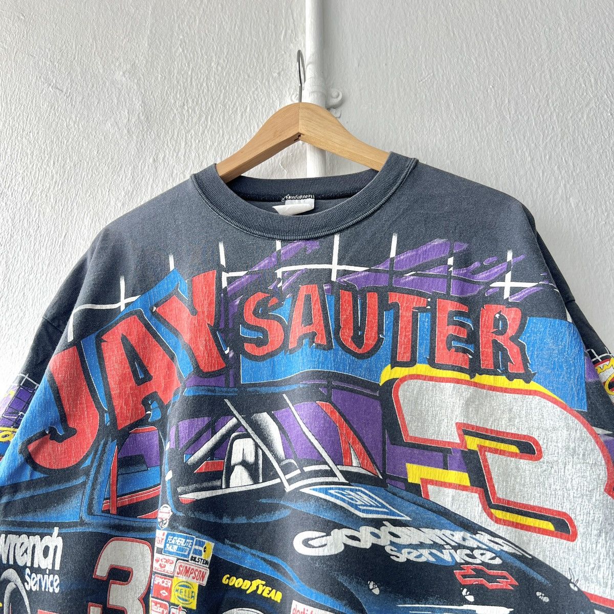 NASCAR × Vintage Vintage 90s Nascar Jay Sauter OVP Tee Size US XL / EU 56 / 4 - 3 Thumbnail