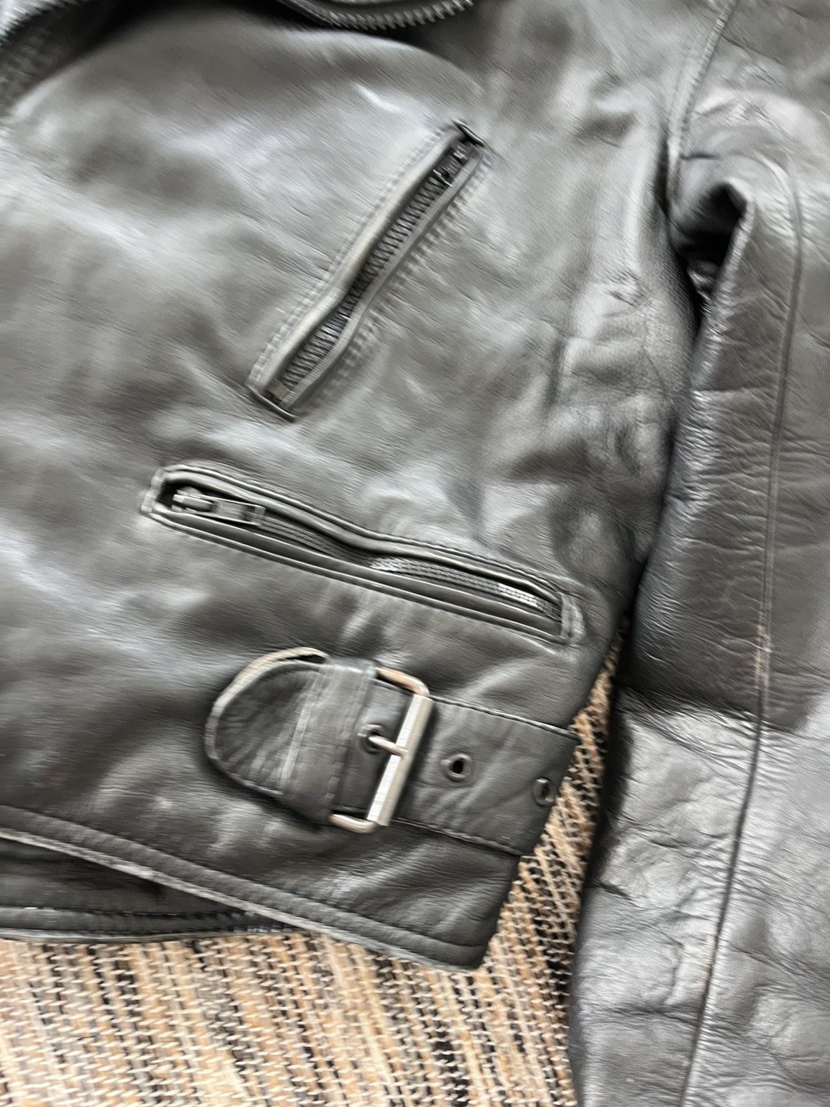 Genuine Leather Vintage Leather Biker Jacket Black Cowboy Western Style Y2K Size S / US 4 / IT 40 - 10 Thumbnail