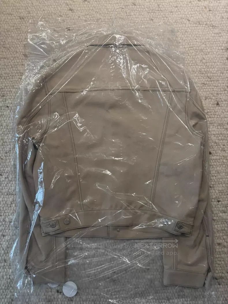 Helmut Lang Helmut Lang Beige Denim Jacket Size US XXL / EU 58 / 5 - 4 Thumbnail