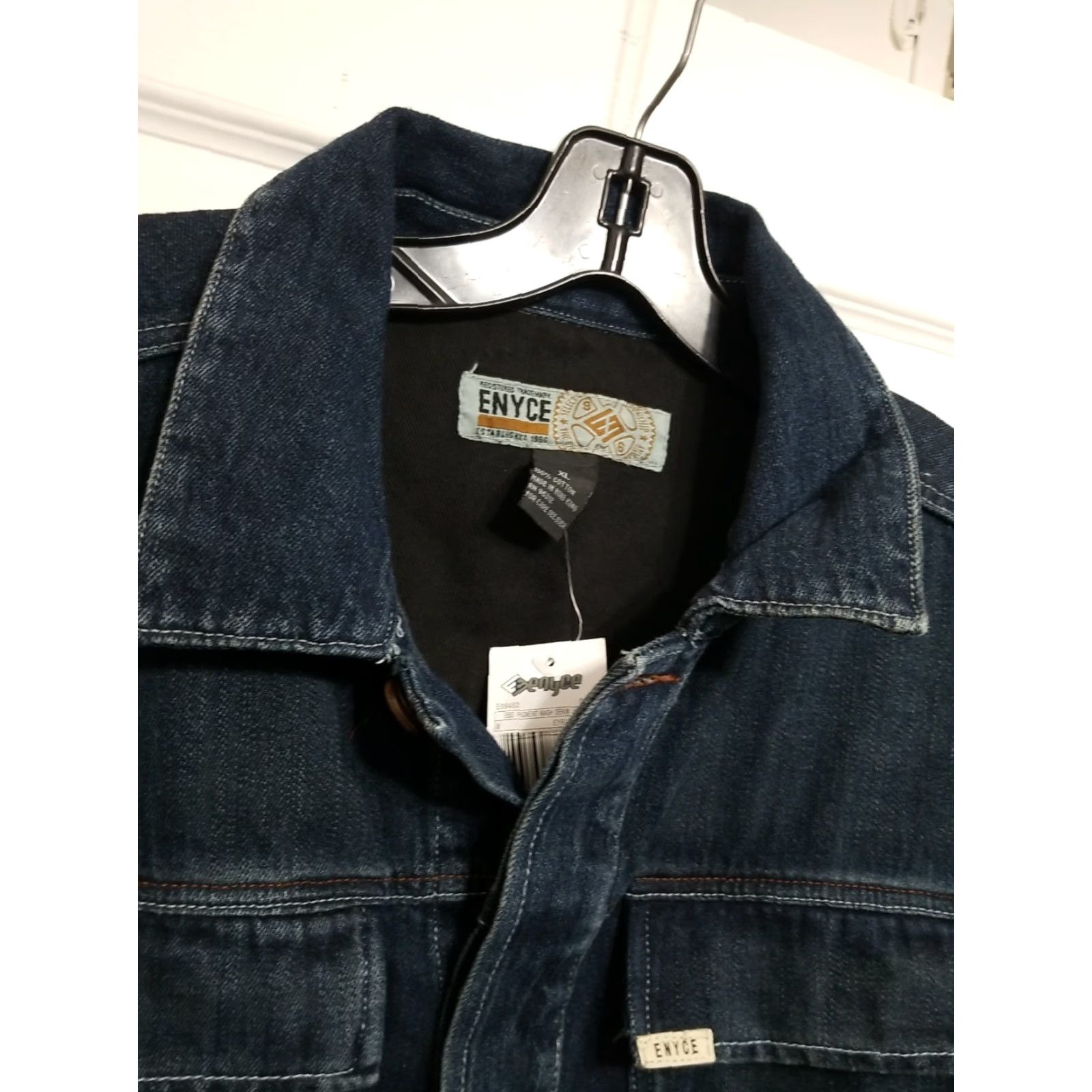 Enyce VINTAGE Enyce Denim UTILITY Jean Jacket XL Men Blue Denim Jacket Jeans Casual Button-Down Collar - Size US 36 / EU 52 - 2 Thumbnail