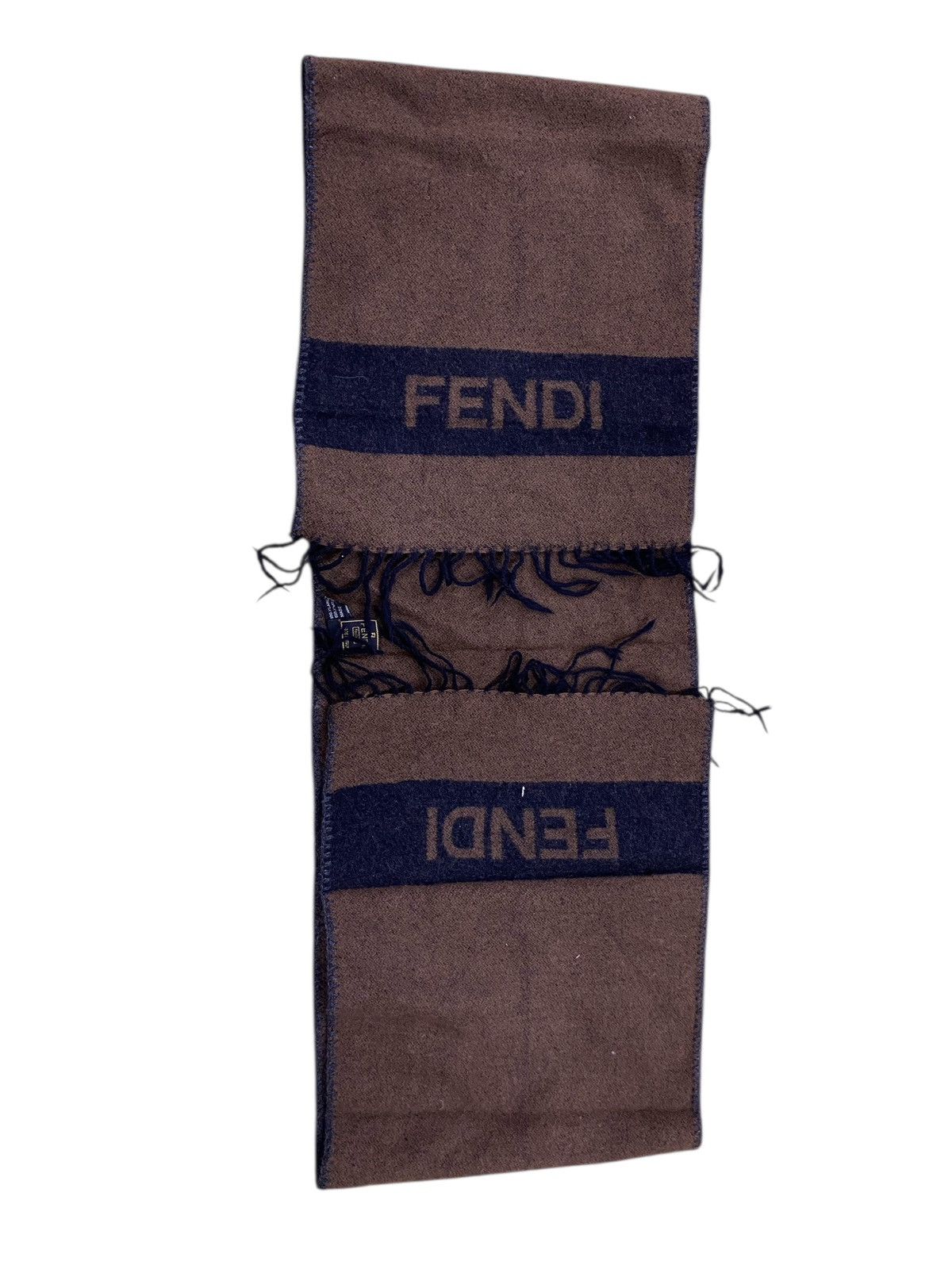 Fendi Vintage Fendi 100% Wool Scarf Classic Style Unisex Size ONE SIZE - 2 Thumbnail