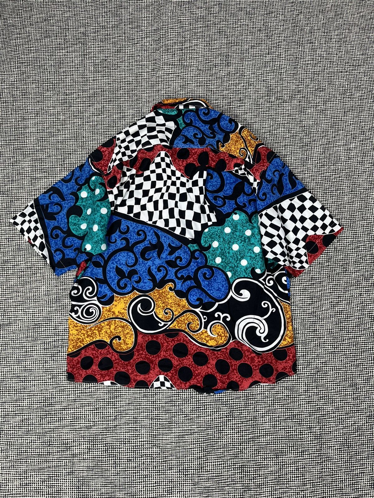 Vintage ➕ crazy asymmetrical viscose button up shirt Size US L / EU 52-54 / 3 - 2 Thumbnail