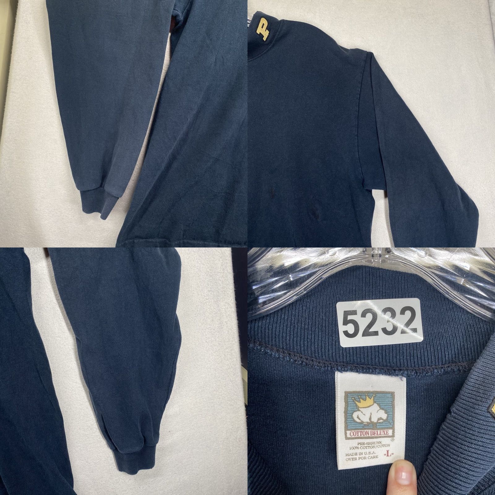 Vintage VINTAGE Cotton Deluxe Men's Pitt Panthers Embroidered Blue Mock Neck Knit Shirt Large Sports 90s Fans Size US L / EU 52-54 / 3 - 8 Thumbnail